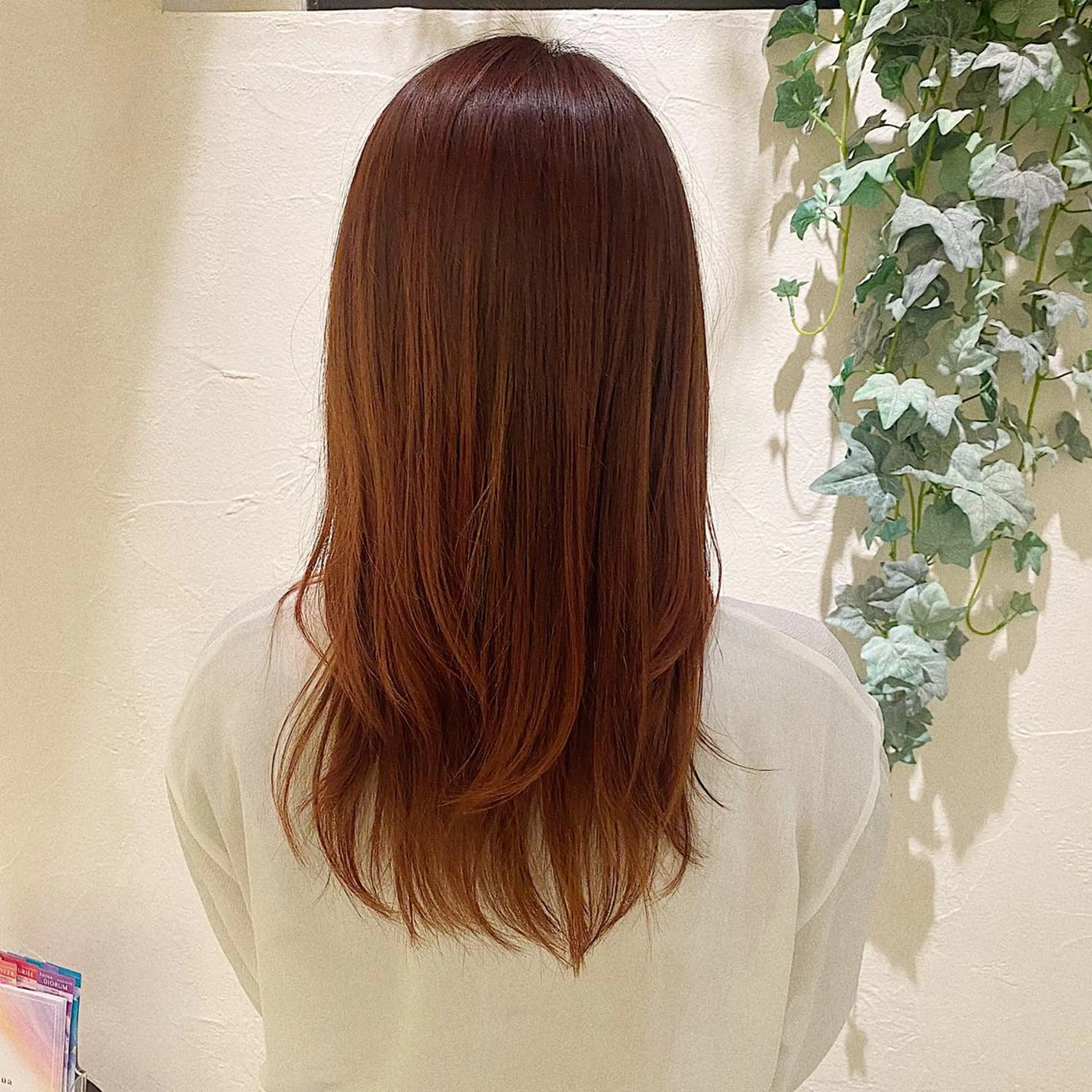 ロング ピンクブラウン 艶髪/艶カラー/縮毛 /   タキダのヘアスタイル