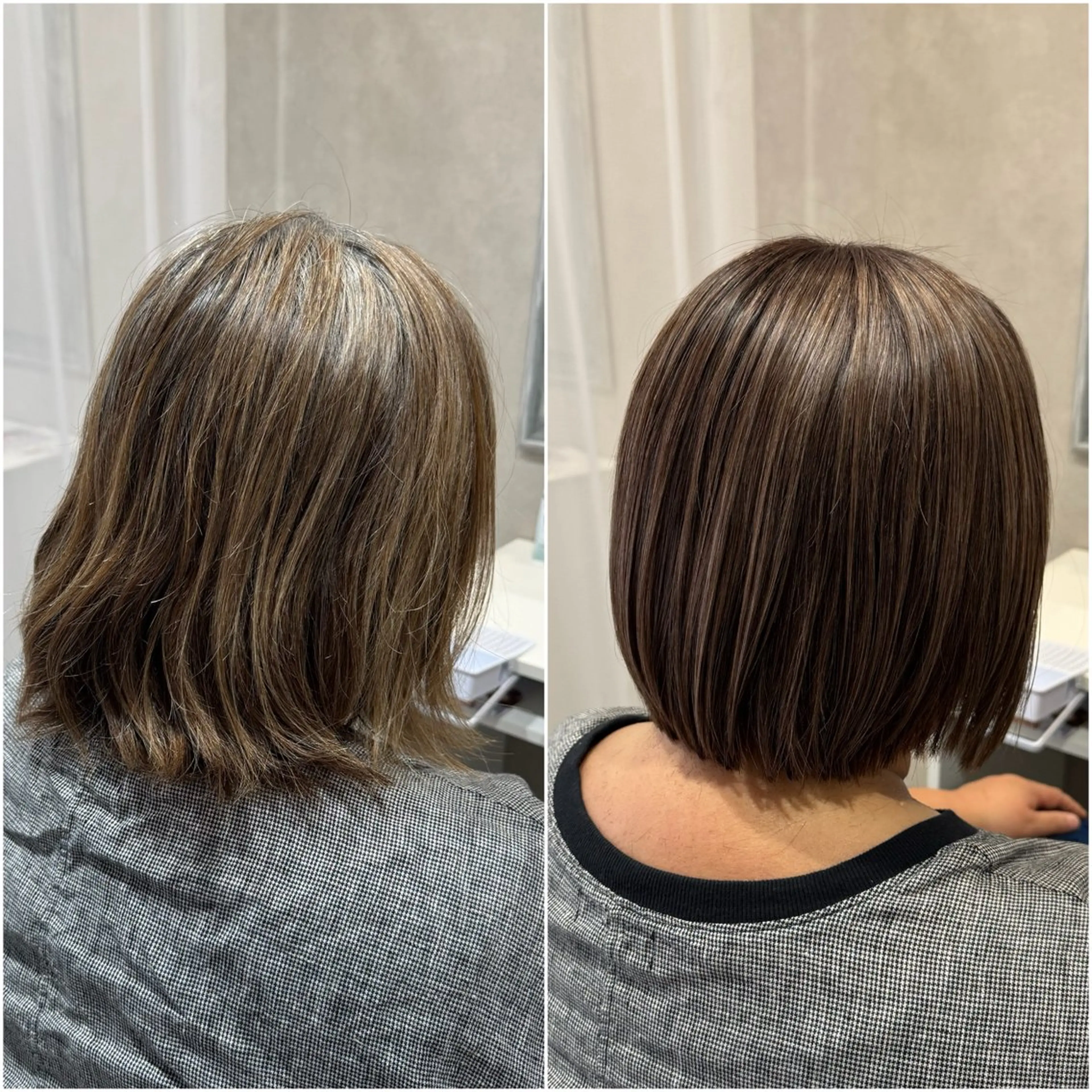 ショート カラー 艶髪/白髪ぼかし ヘッドスパ/大野結菜のヘアスタイル