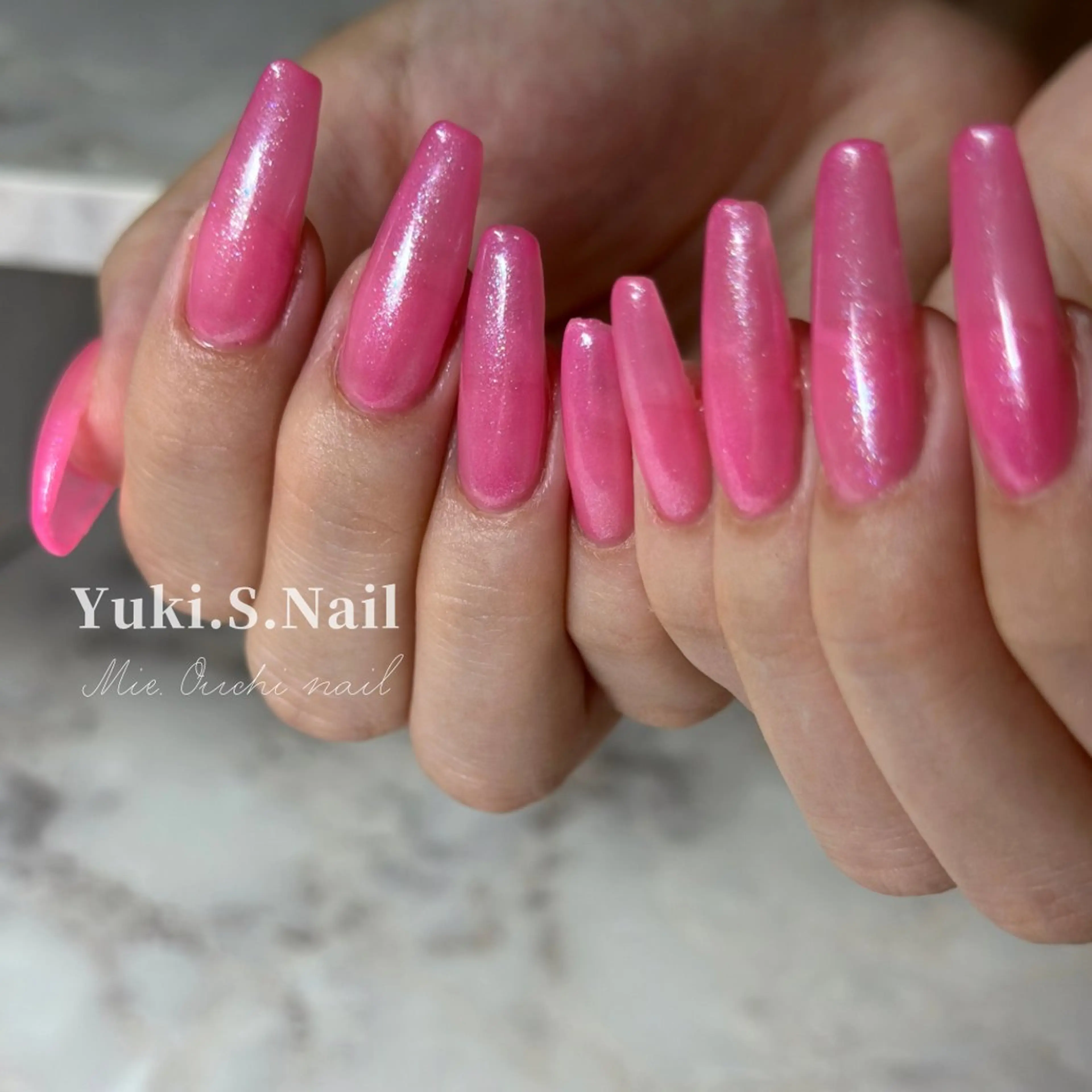 ロング ハンドネイル Yuki S.Nailのネイルデザイン