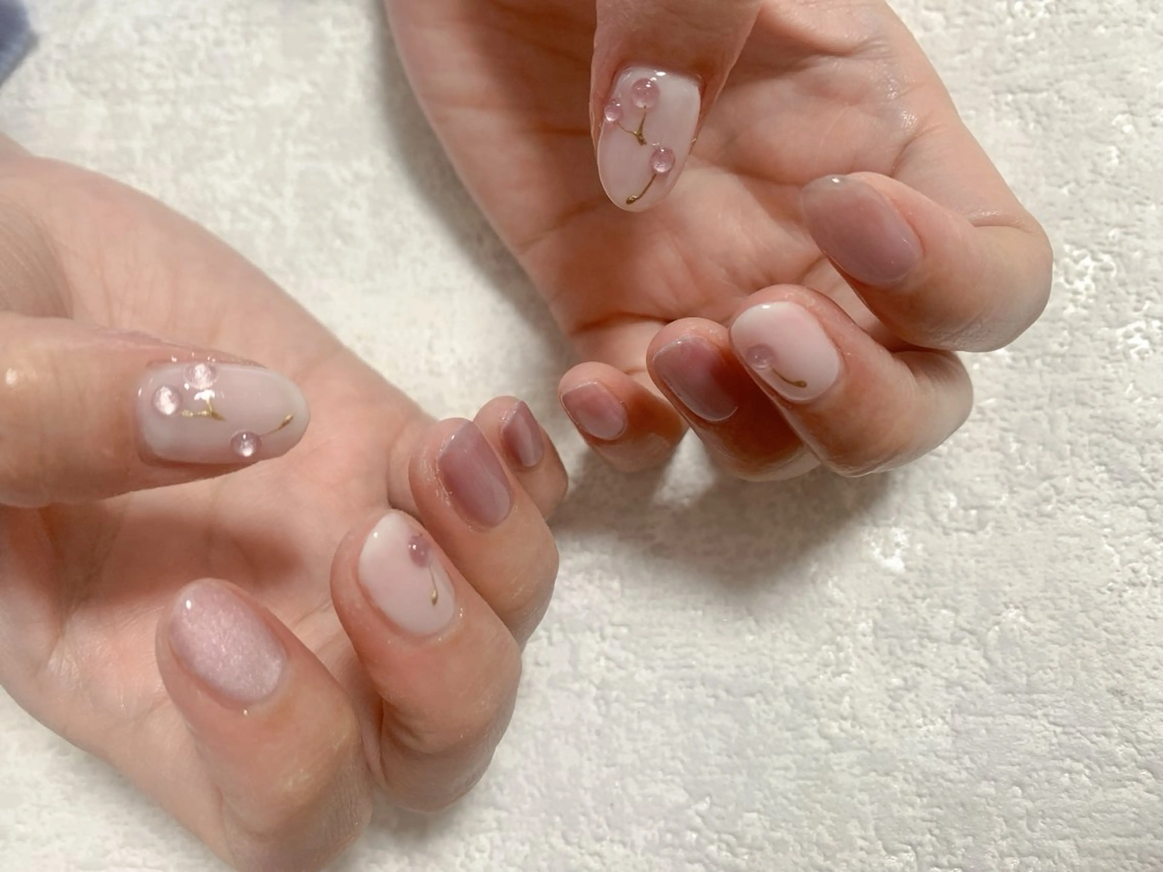 ネイル ジェルネイル マグネットネイル メンズネイル パラジェル 春ネイル kiki nail たまプラーザのネイルデザイン