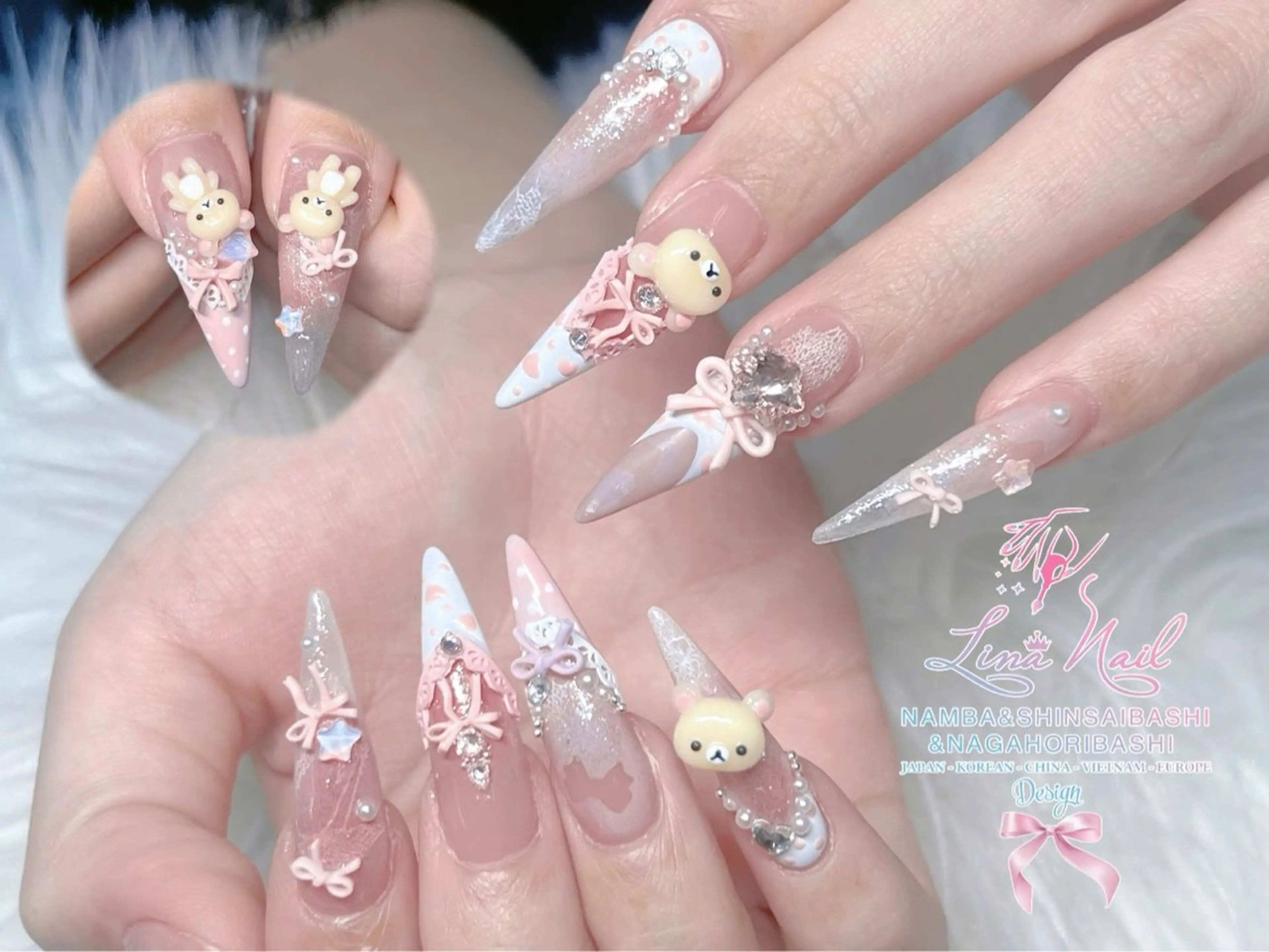 ネイル チークネイル 桜ネイル フラッシュネイル フットネイル ジェルネイル ハンドネイル 79LINA NAIL 心斎橋店所属・リナネイル アメ村心斎橋店のネイルデザイン