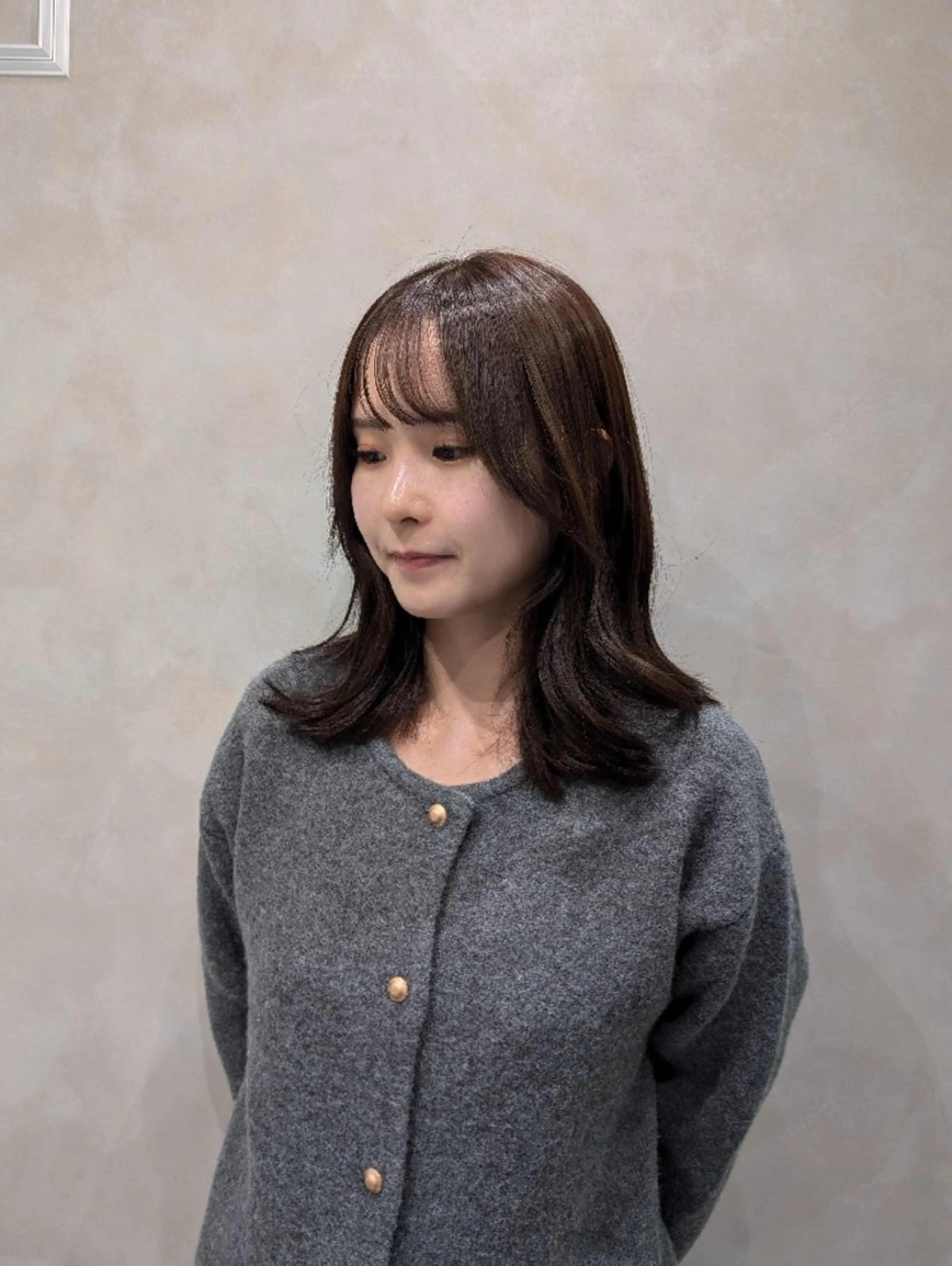 ミディアム カラー ブラウンカラー 透明感カラー 似合わせカット ヘアカラー トリートメント SOYON豊田市駅店所属・髪質改善/ 上村旺武のヘアスタイル