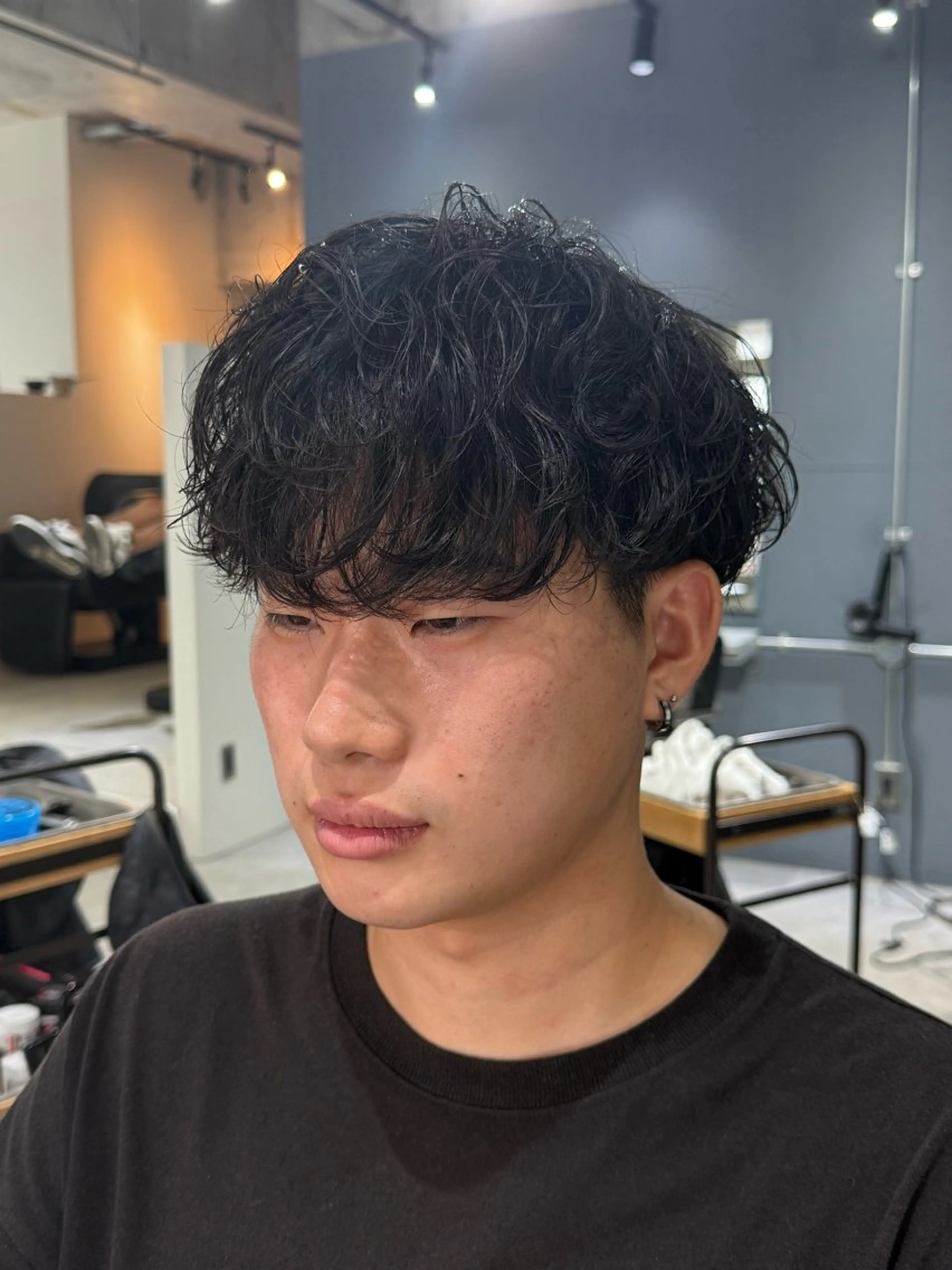 骨格矯正メンズカット＋シャドウパーマの写真