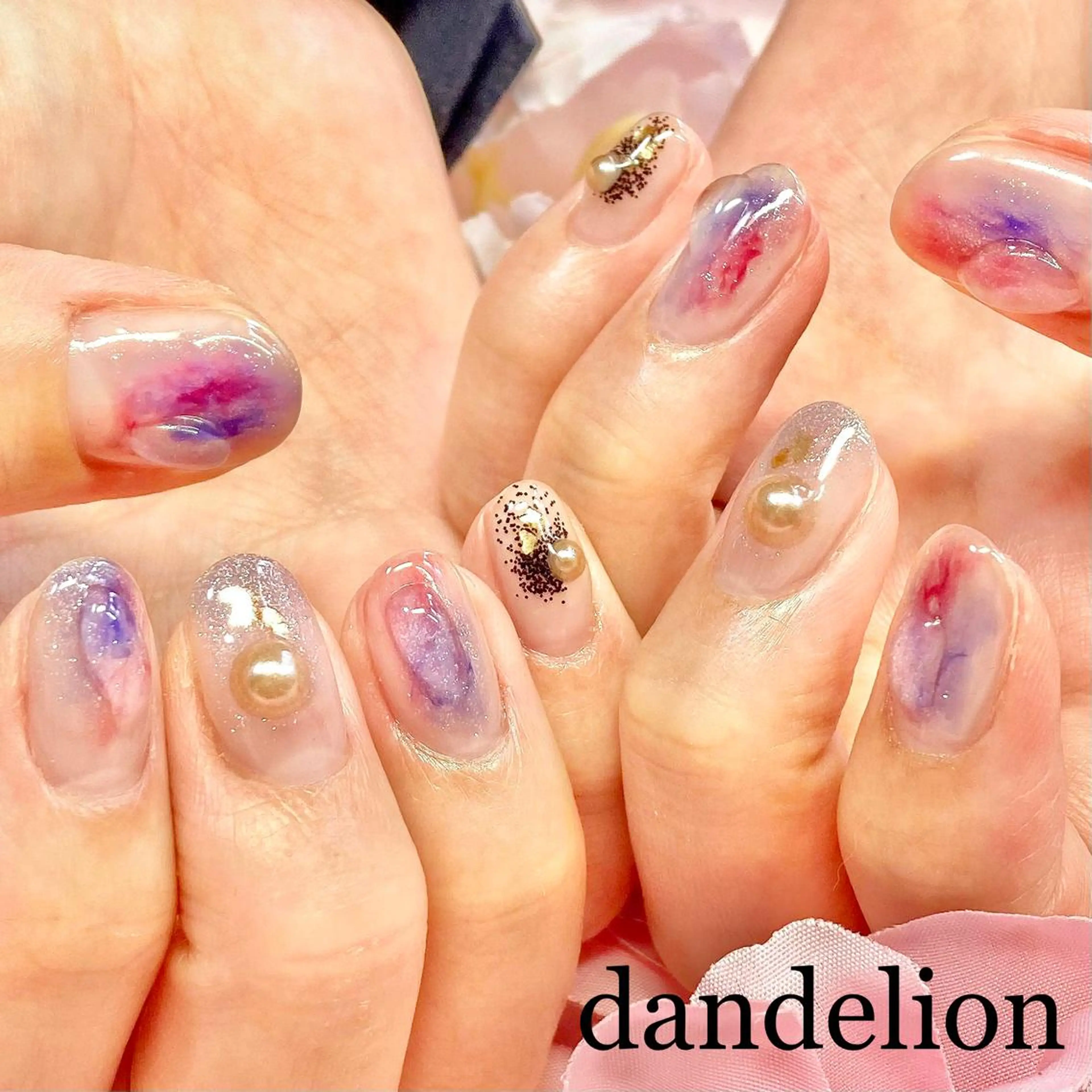 ネイル ハンドネイル ハンドケア dandelion ダンデライオンのネイルデザイン