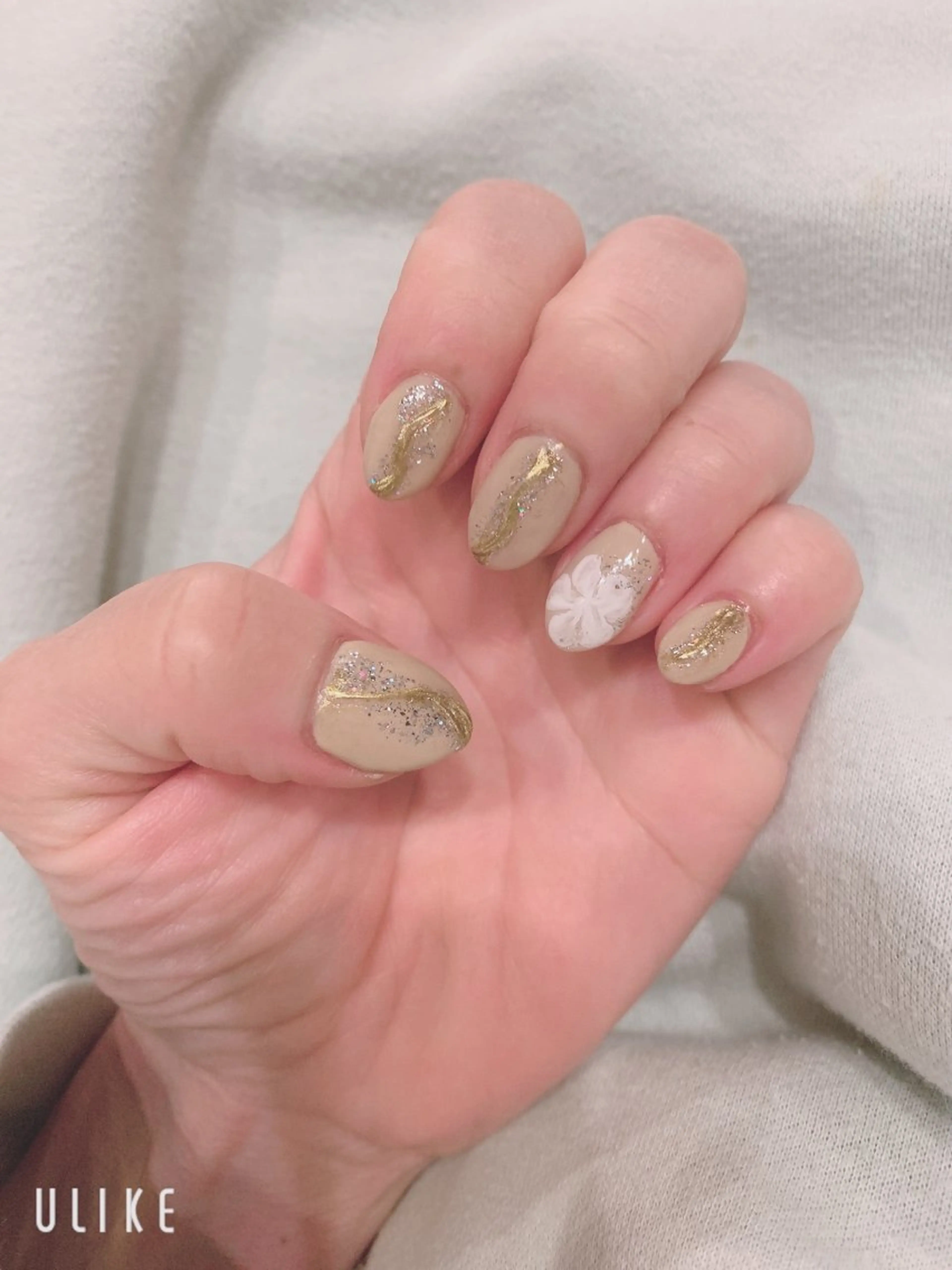 ネイル 入学式 卒業式 ラメ(グリッター) ミラーネイル ニュアンスネイル SUZUKI Mのネイルデザイン