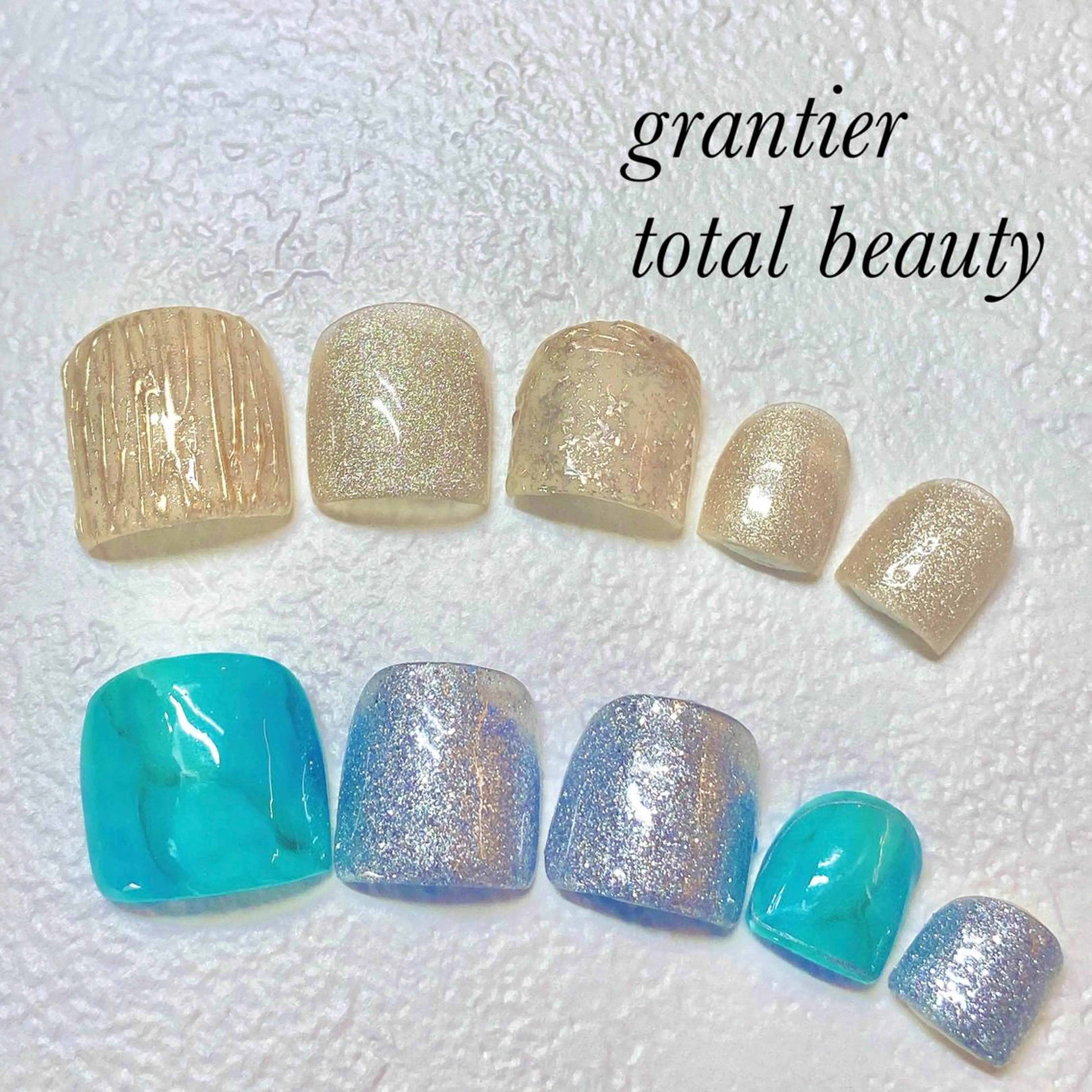 ネイル フットネイル おそろいネイル ワンカラーネイル フットネイル grantier beautyのネイルデザイン