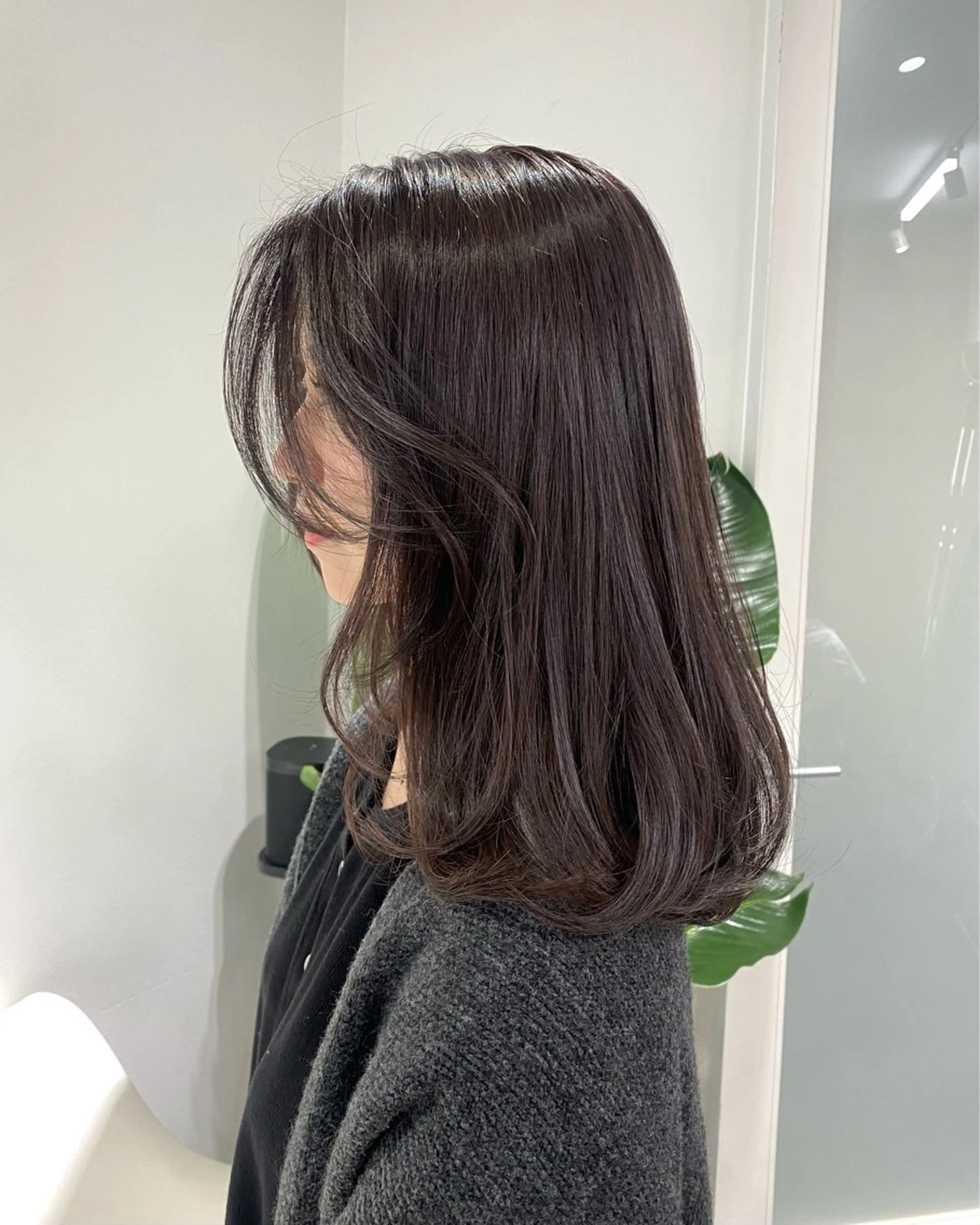 ミディアム カラー ベージュカラー 似合わせhair /モガミユナ🎀のヘアスタイル