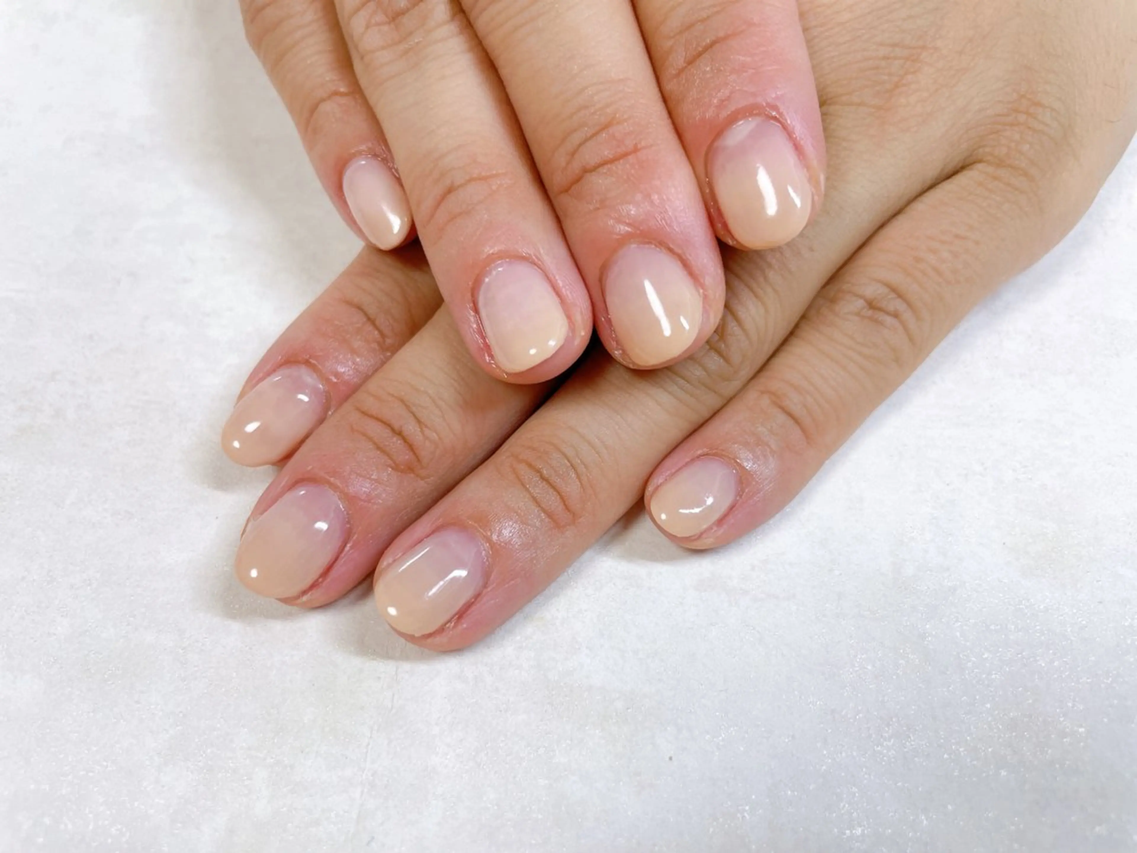 ネイル オーロラネイル フットネイル フレンチネイル ジェルネイル グラデーション Mogu nail 二子玉川のネイルデザイン