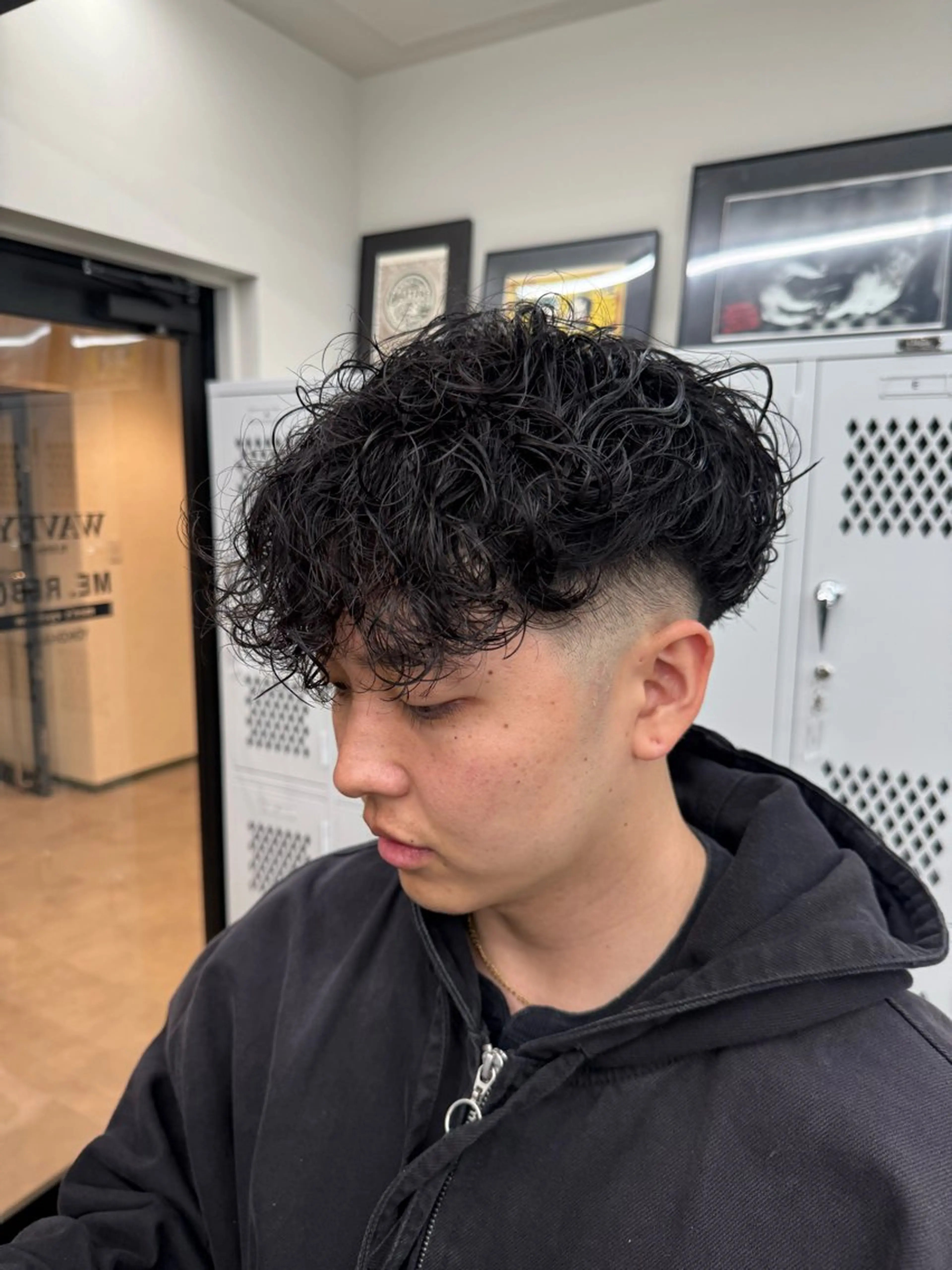 パーマ メンズ フェードカット スペインカール カット パーマ 優菜/ メンズパーマのヘアスタイル