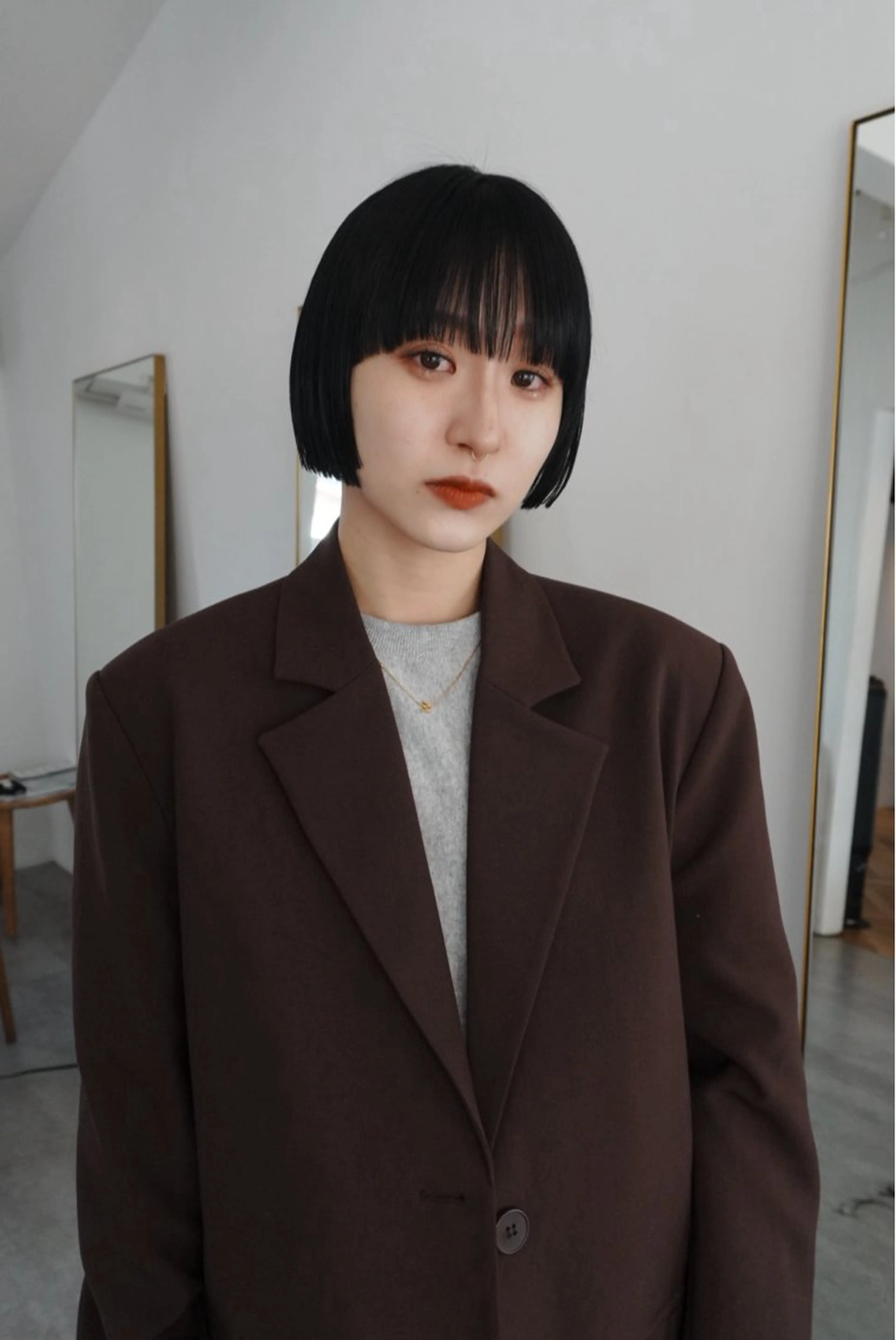 ショート ボブ カット ヘアカラー 藤井 紀香のヘアスタイル