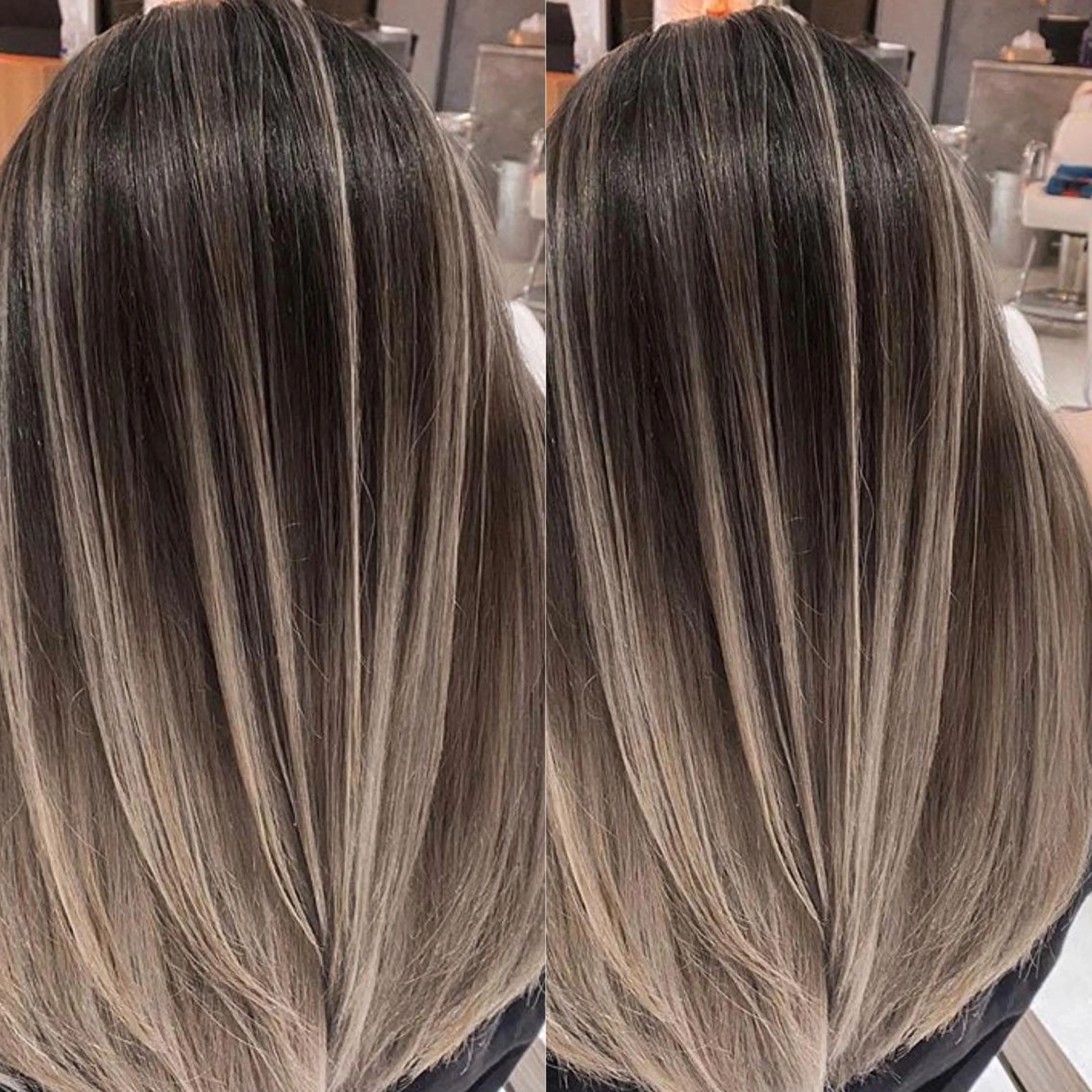 セミロング レイヤーカット カット ヘアカラー トリートメント 縮毛/レイヤー 韓国/橋口のヘアスタイル