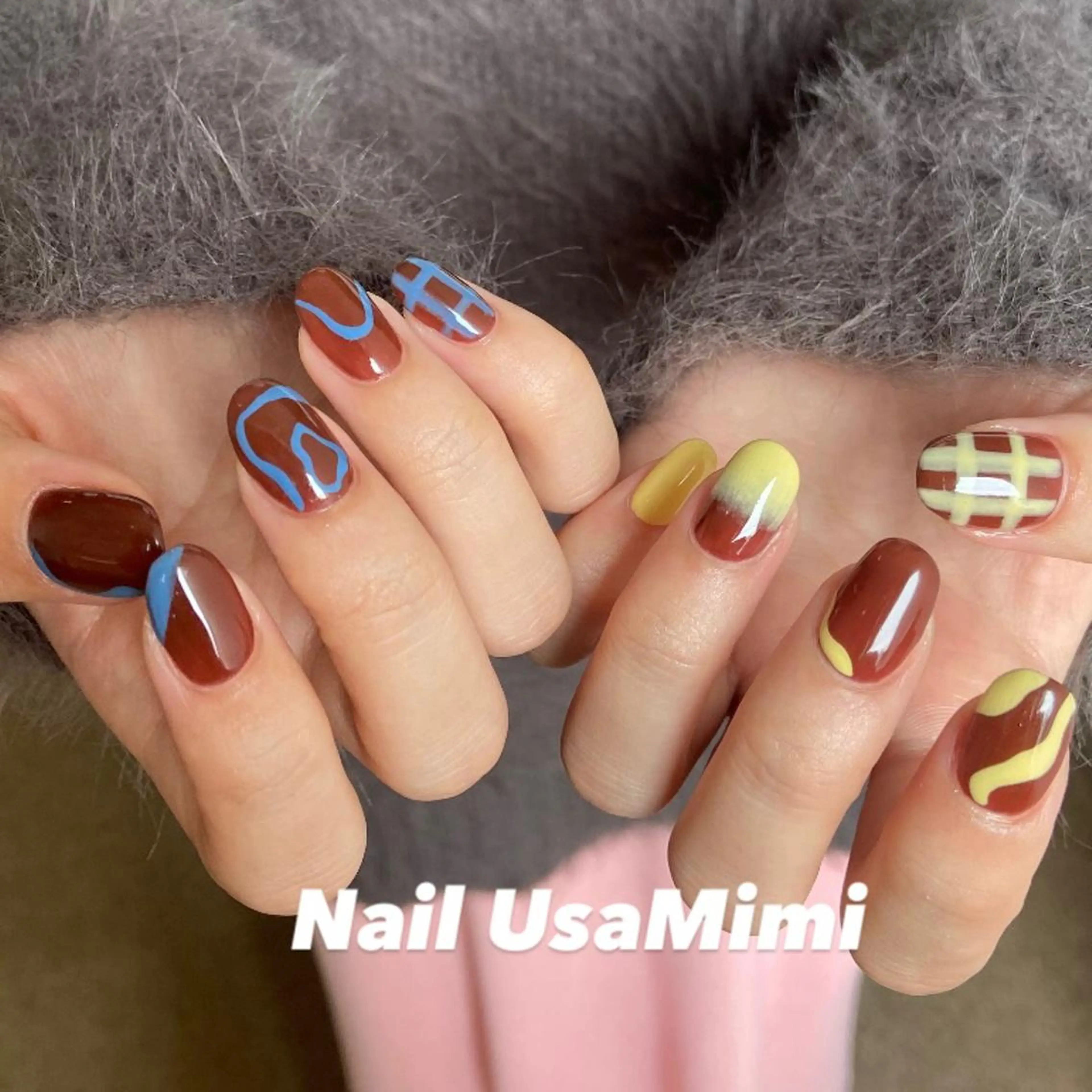 ネイル フットネイル ジェルネイル マグネットネイル 持ち込み ニュアンスネイル 本町ネイルNail UsaMimiのネイルデザイン