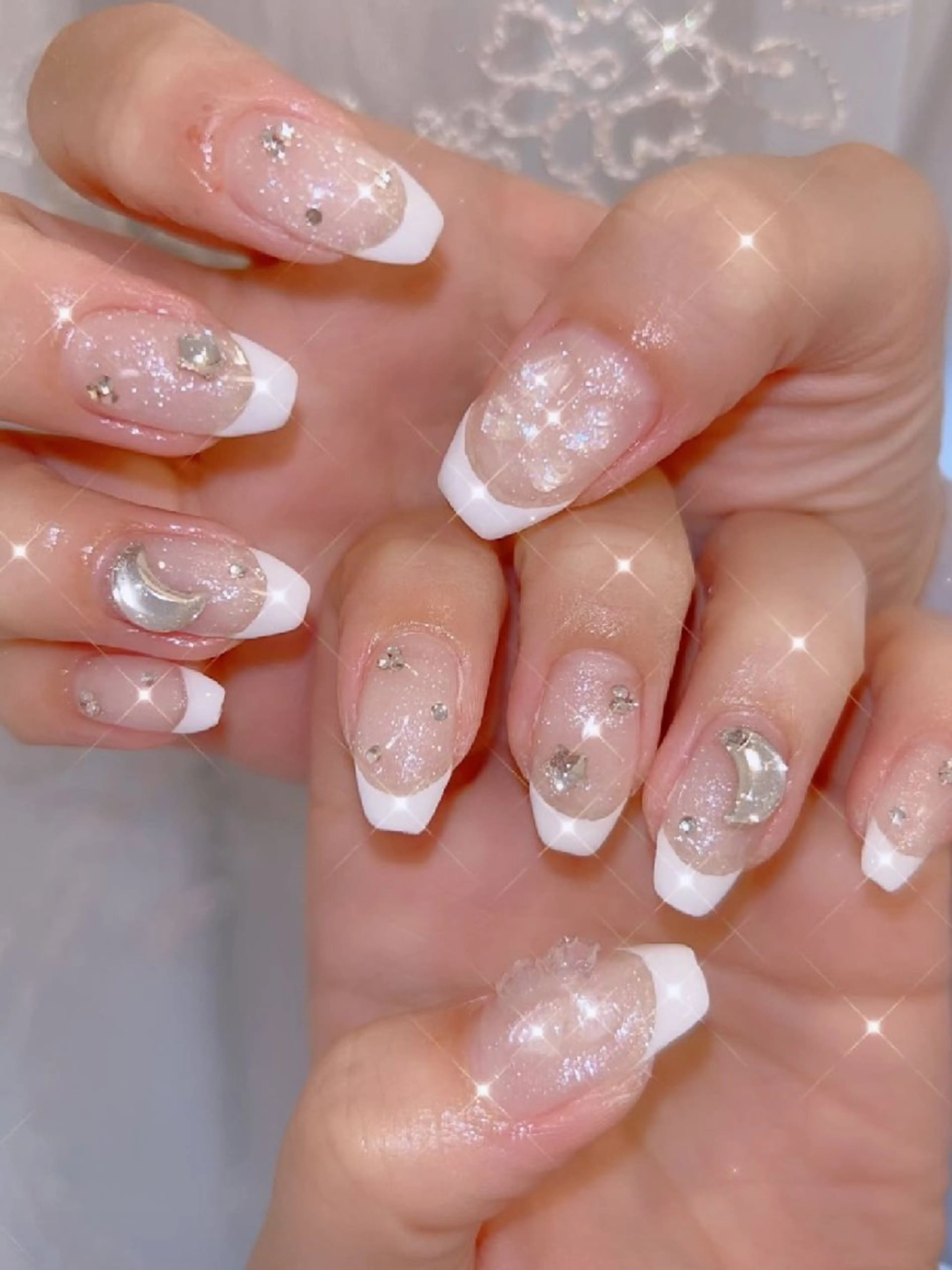 ネイル 長さ出し ジェルネイル 韓国ネイル マグネットネイル ニュアンスネイル ハンドネイル I LOVE ME  NAIL.｡.:*♡のネイルデザイン