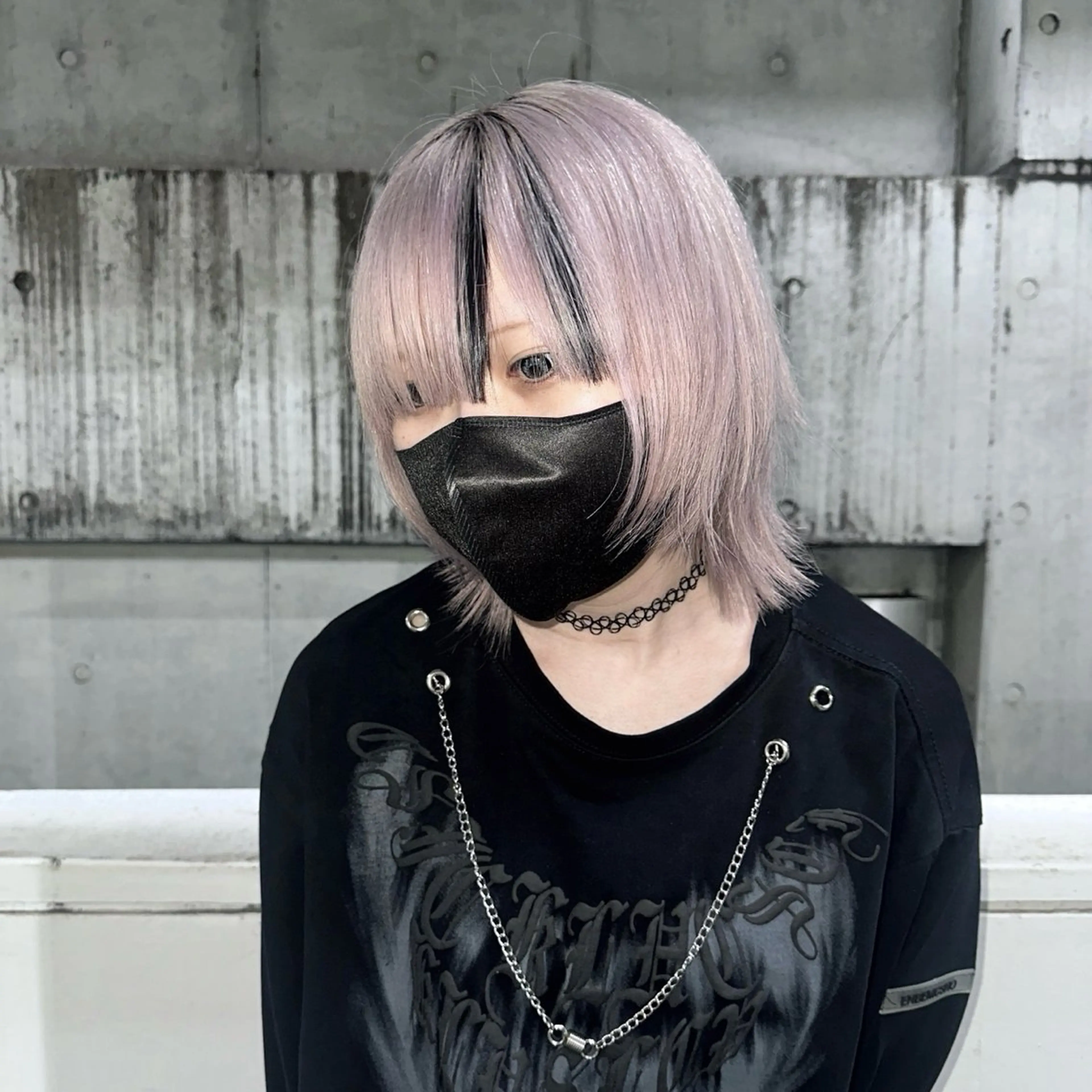 ミディアム カラー ヘアカラー ハイトーン/ウルフ /エクステ/ましろのヘアスタイル