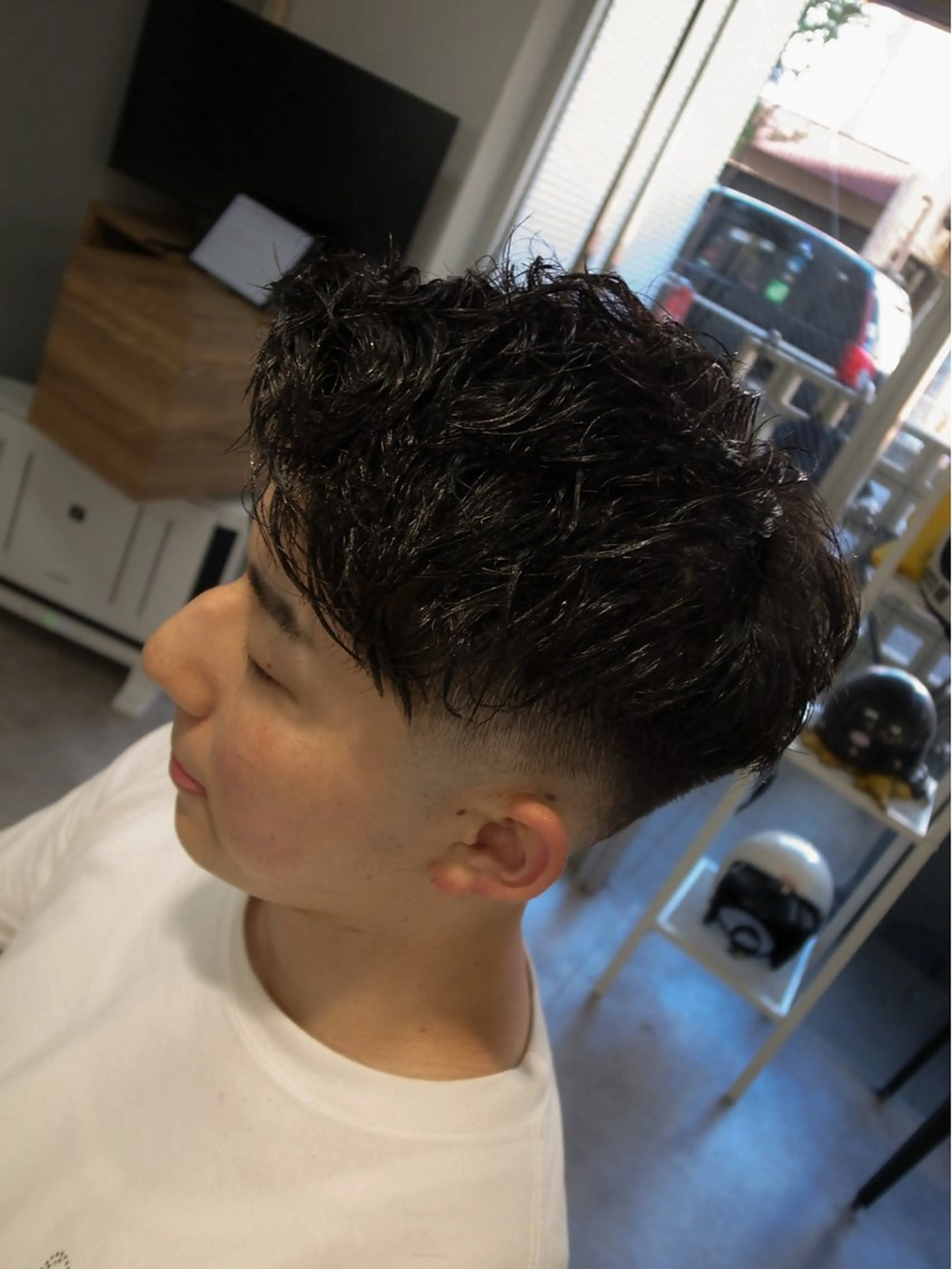 ショート パーマ メンズ カット パーマ INTRO SHIBUYA by Fi-Ne所属・💈メンズフェード 特化DAIYA💈のヘアスタイル