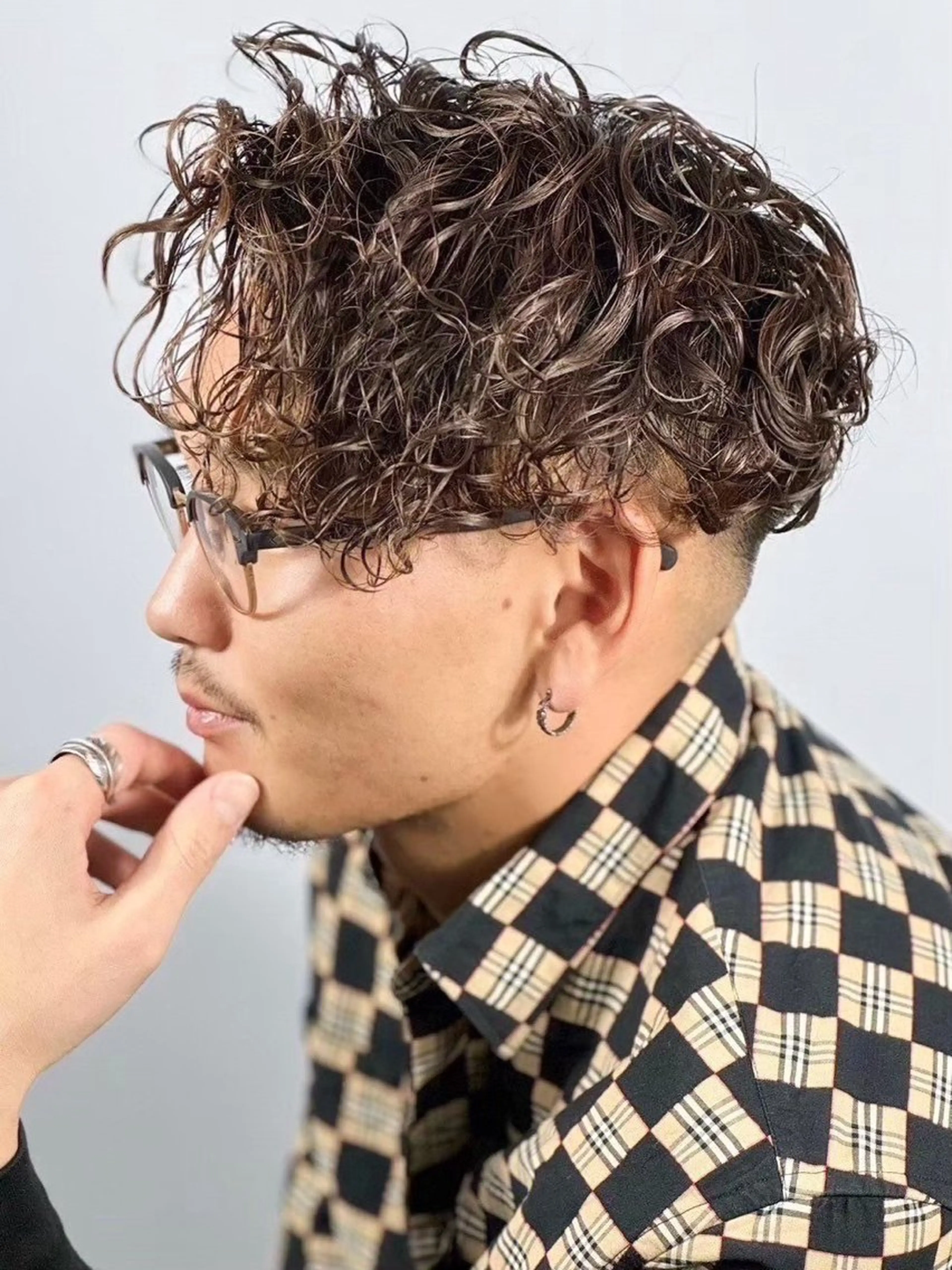 ショート パーマ ヘアアレンジ メンズ カット パーマ プレミアムバーバー新宿店所属・⚡️メンズ特化⚡️ 倉林 隼大のヘアスタイル