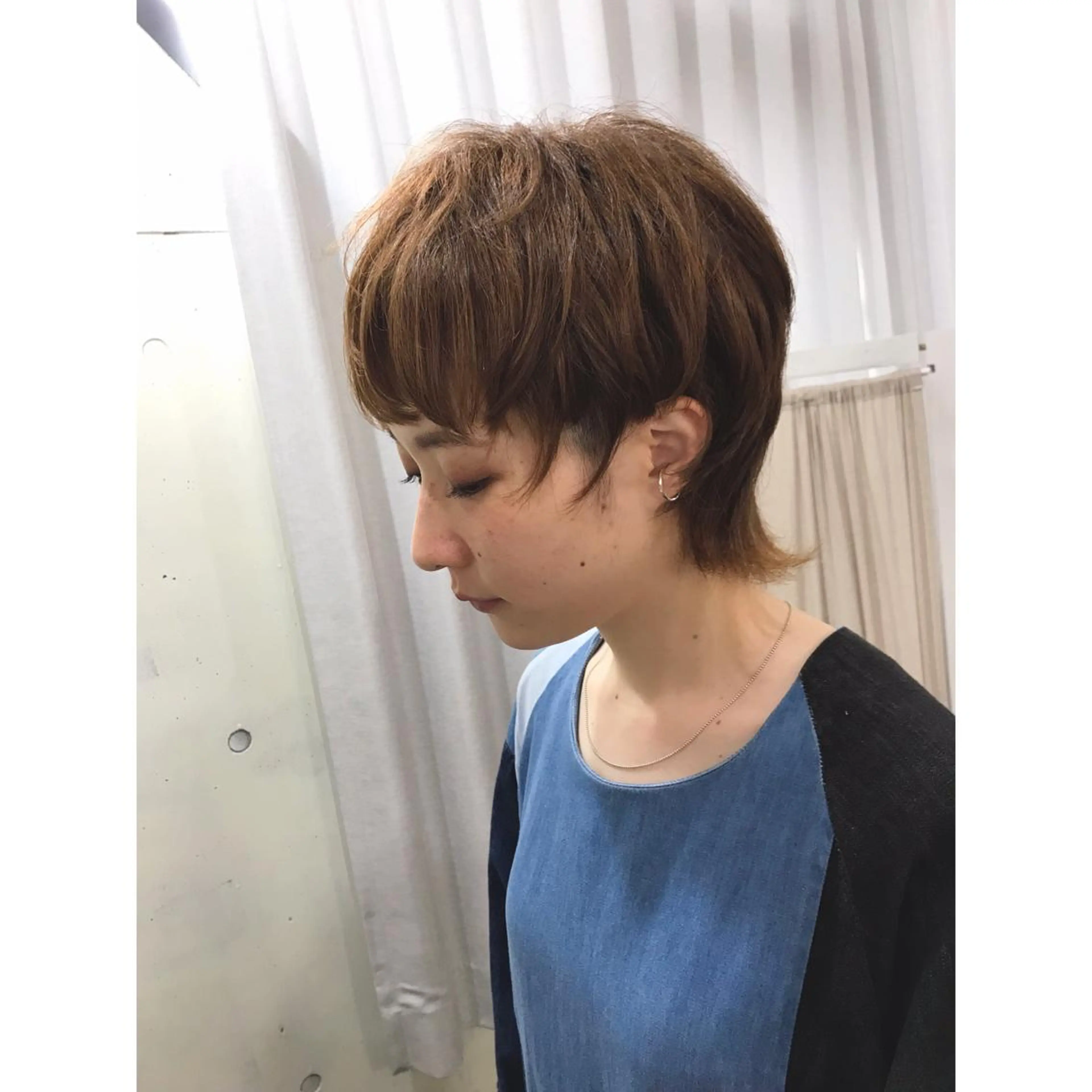 ショート カラー デザインカット ウルフカット corona hairdesign KAZUE MAEDA所属・マエダ　カズエ🫶 coronahairのヘアスタイル