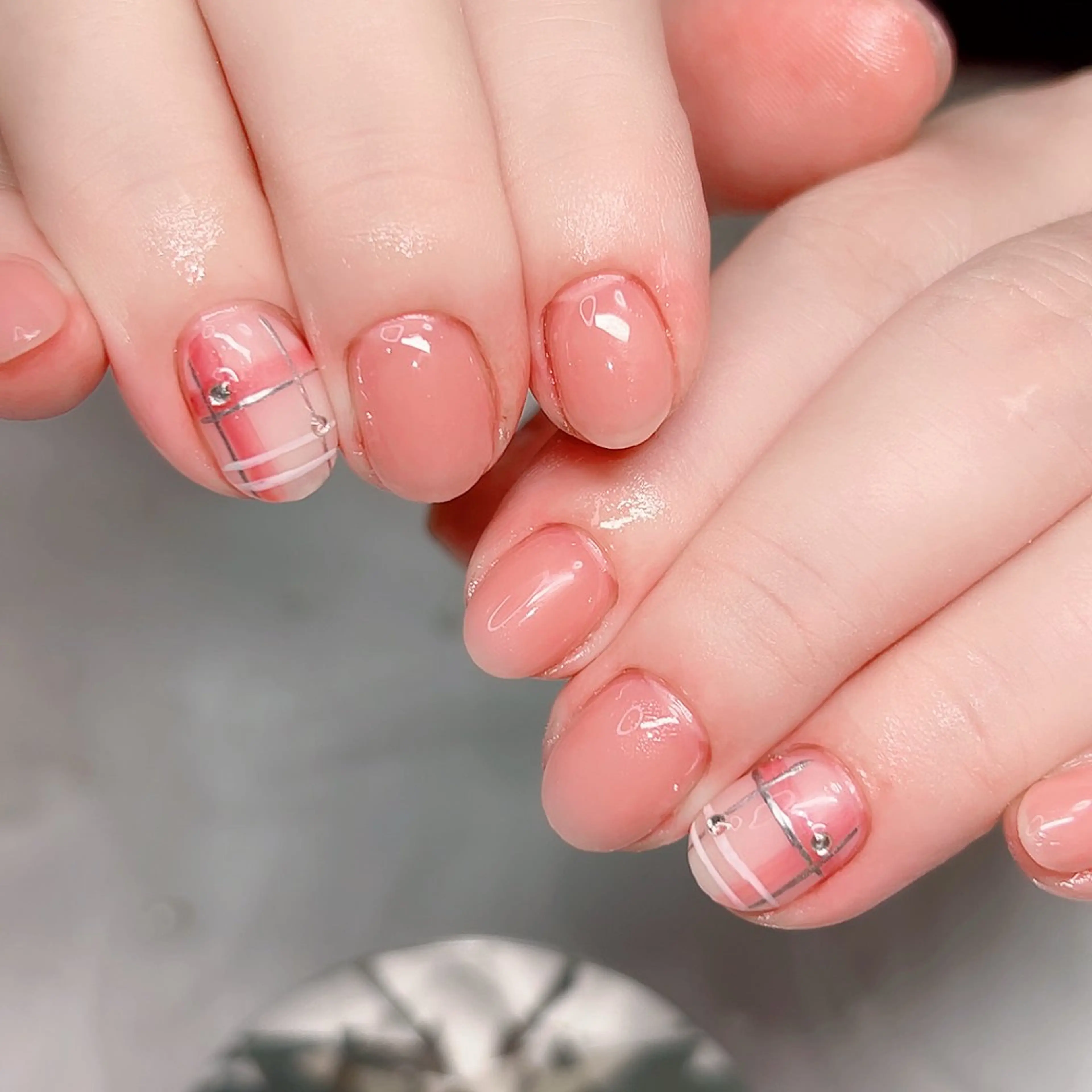 ネイル マグネットネイル シンプルネイル ストーンネイル ハンドネイル Cute Tips nailのネイルデザイン