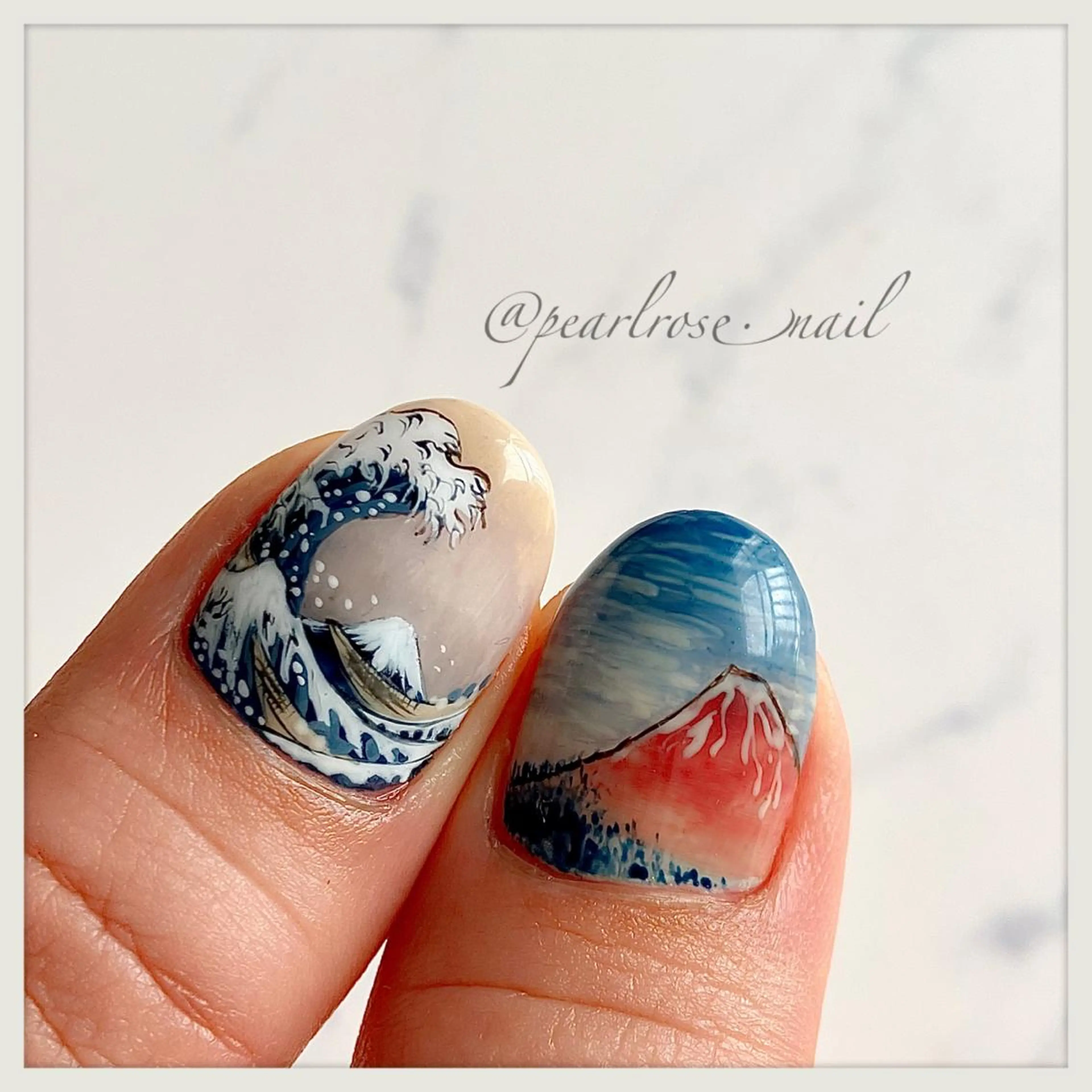 ネイル アートネイル ハンドネイル Beauty salon Ryu・ange所属・PEARL ROSE パールローズのネイルデザイン