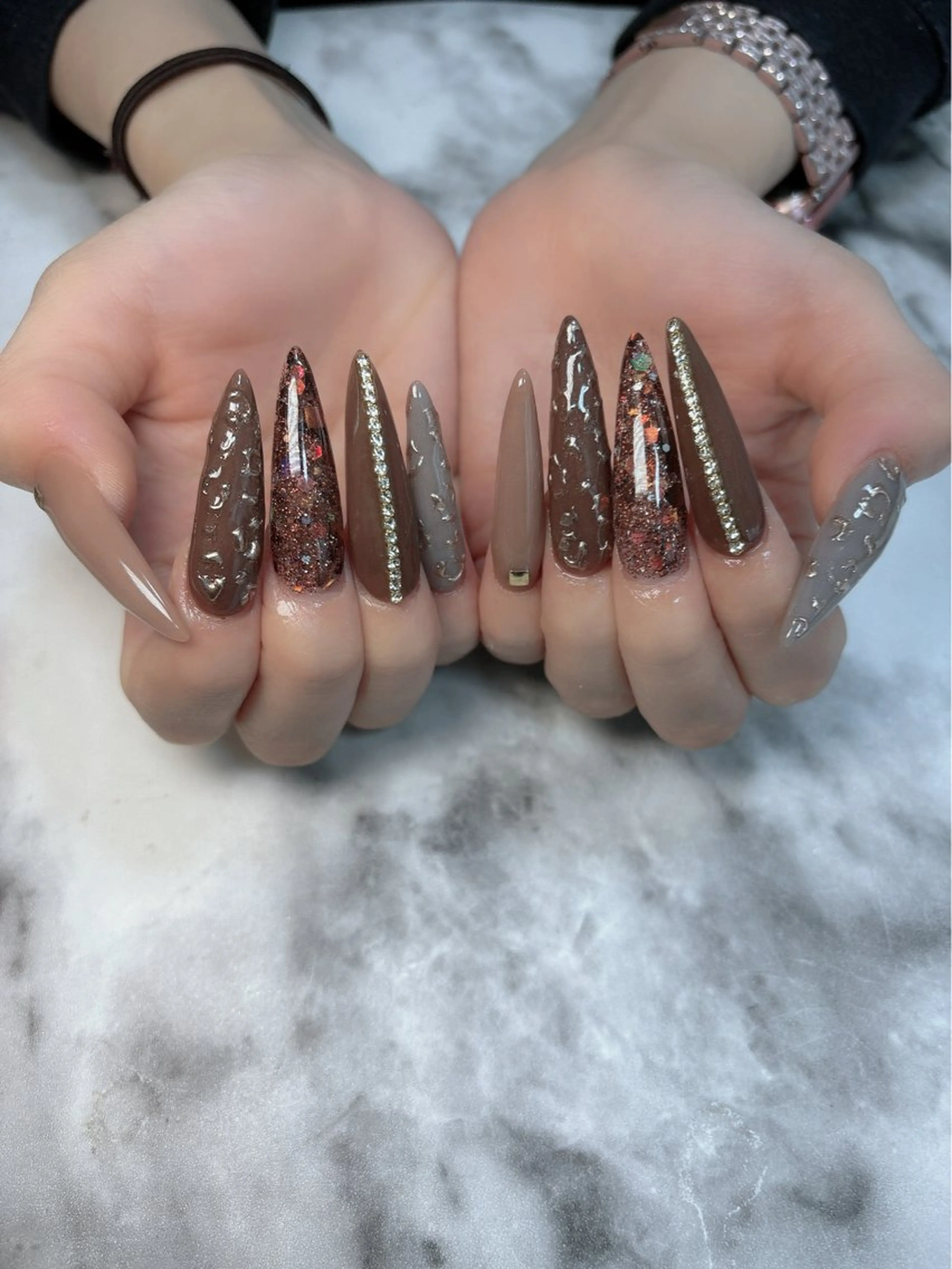 ネイル ロングネイル ハンドネイル salon de belnetta所属・kayo 💅のネイルデザイン