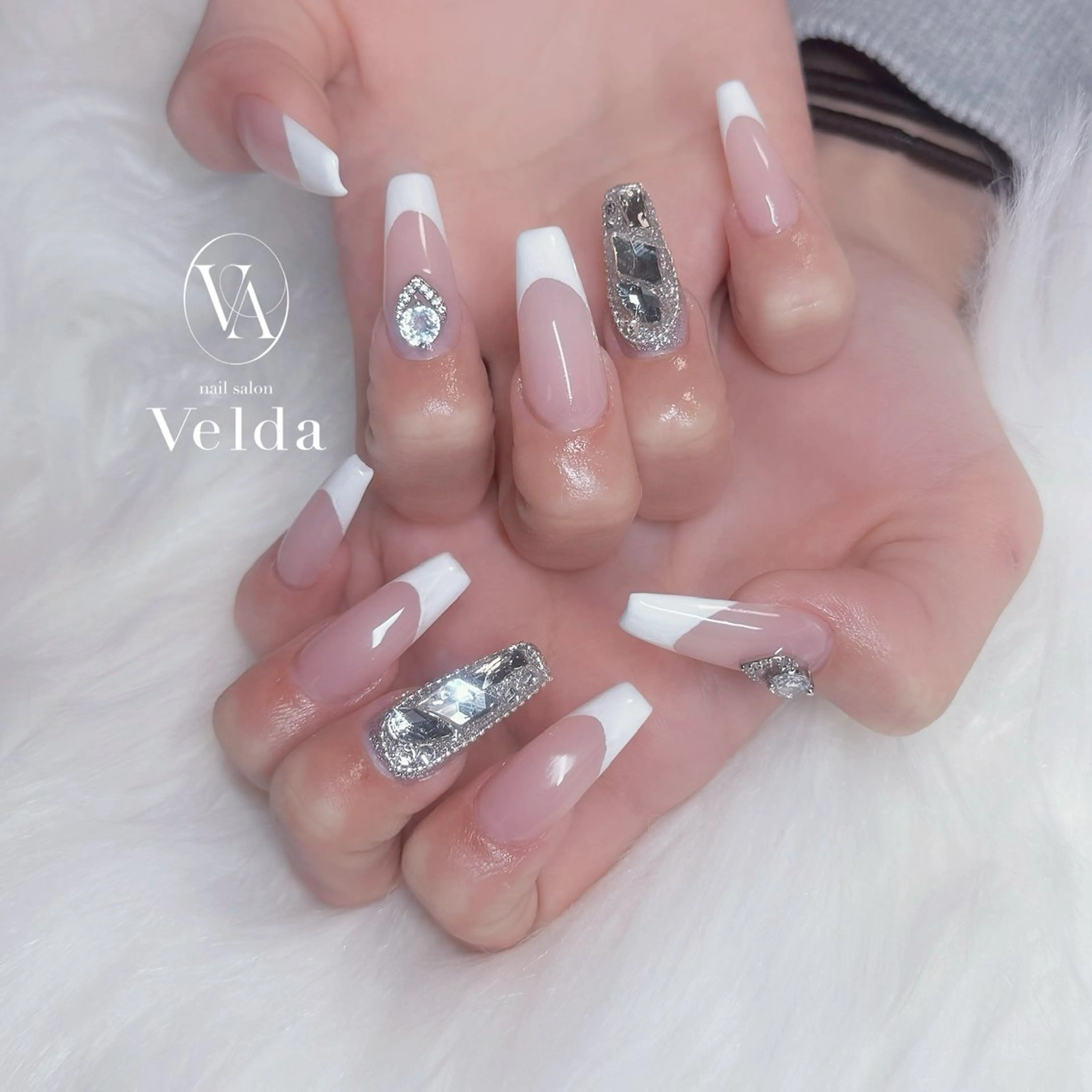 ネイル フレンチネイル 💎スカルプ💎 Velda(ベルダ)のネイルデザイン