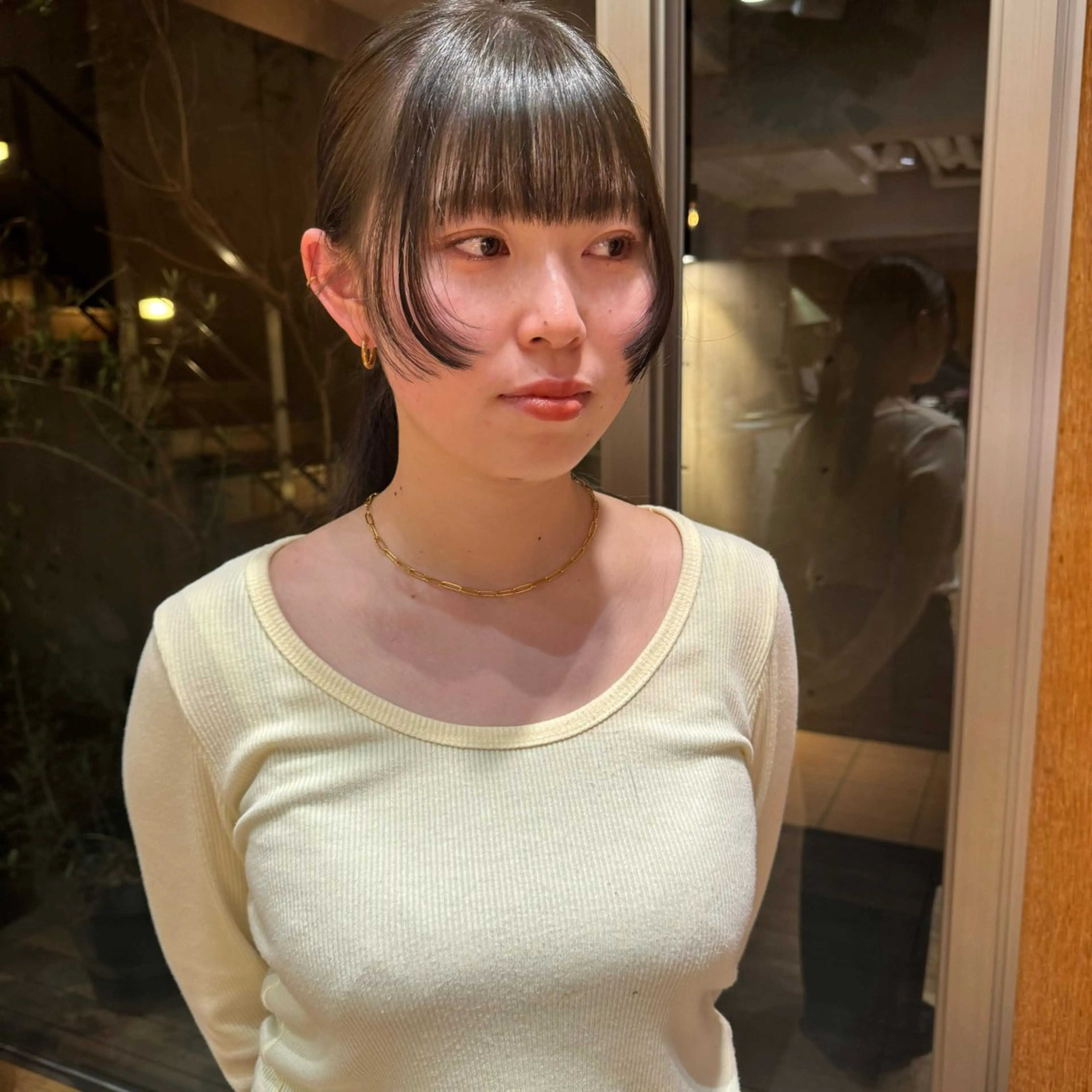 ミディアム 姫カット カット ヘアカラー 大橋 芽衣のヘアスタイル