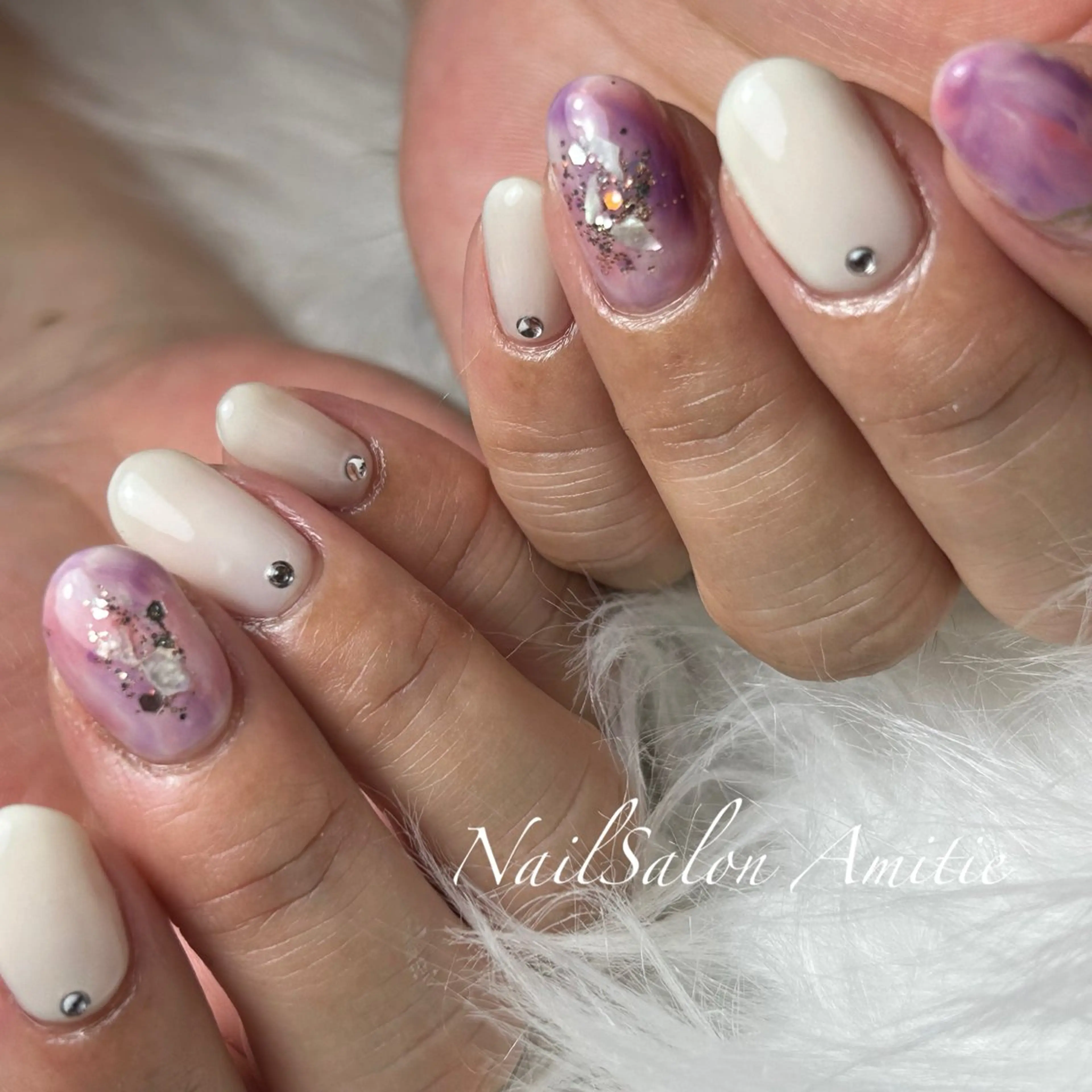 ネイル アートネイル ハンドネイル NailSalon Amitieのネイルデザイン