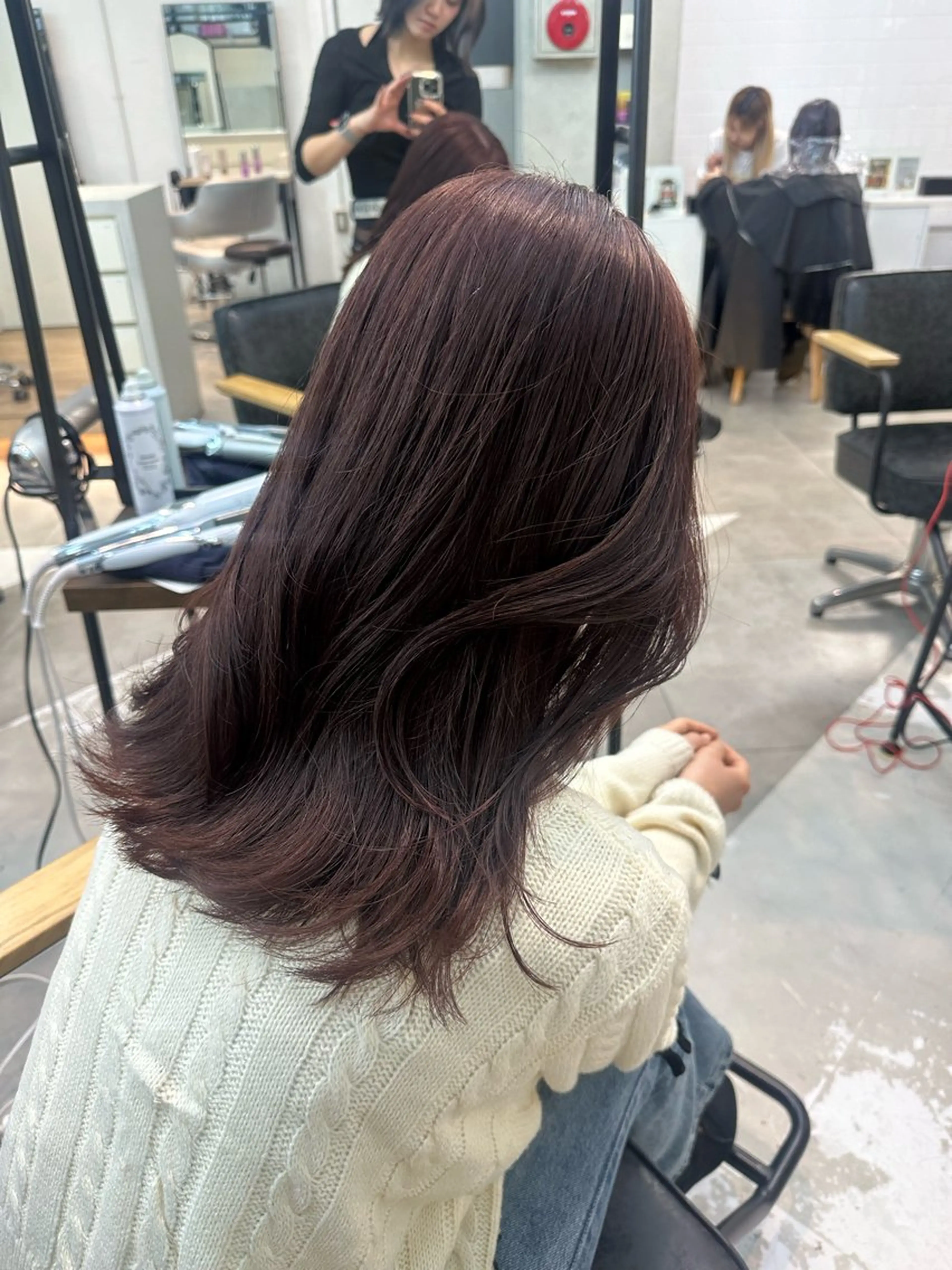 ミディアム ヘアカラー 🎀韓国レイヤー特化 🎀ベージュ/ミクのヘアスタイル