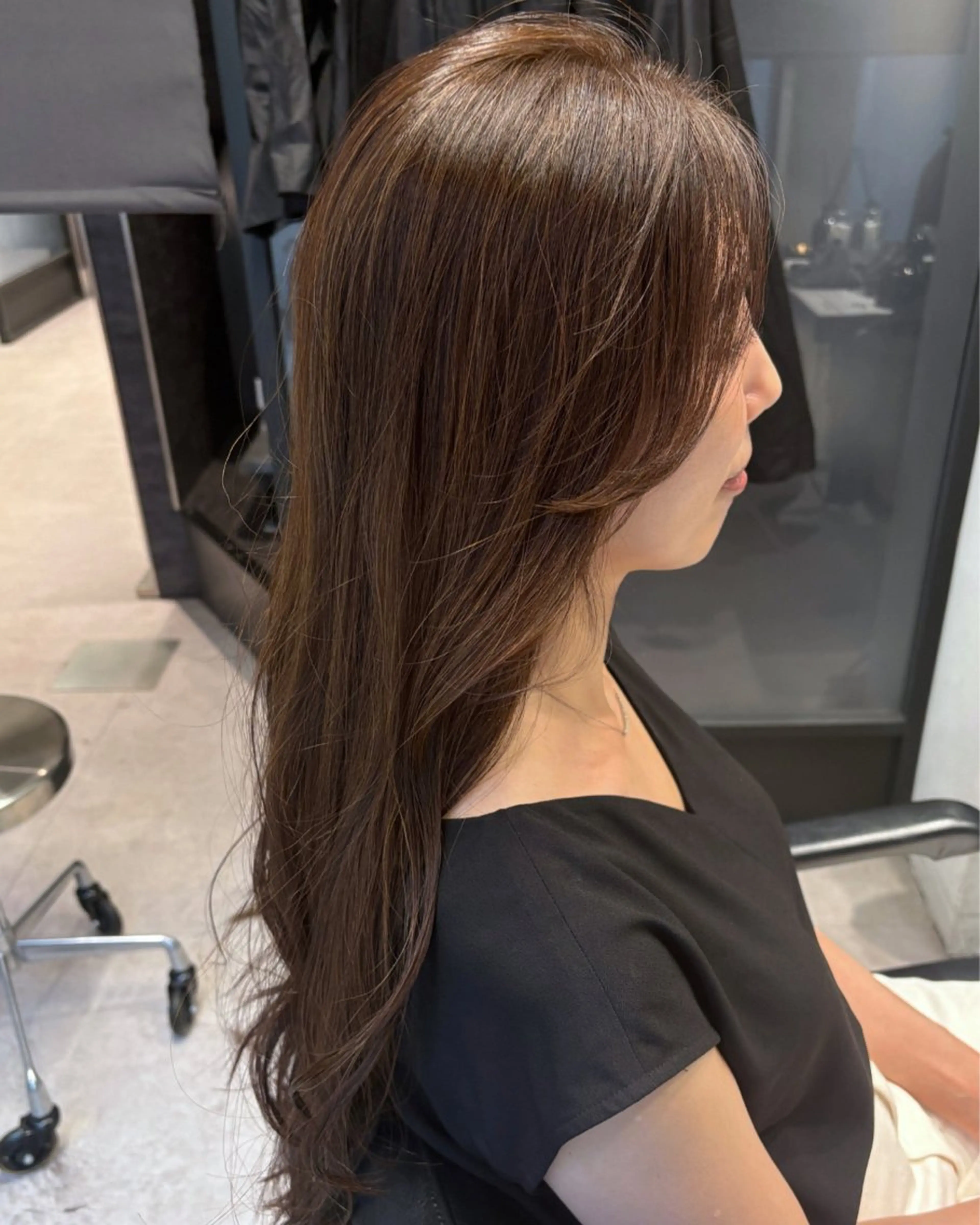 ロング カラー 透明感カラー ハイライトカラー ハイライト ヘアカラー トリートメント DX SHARE SALON所属・matka白髪ぼかし 大人ヘア/KEIKOのヘアスタイル