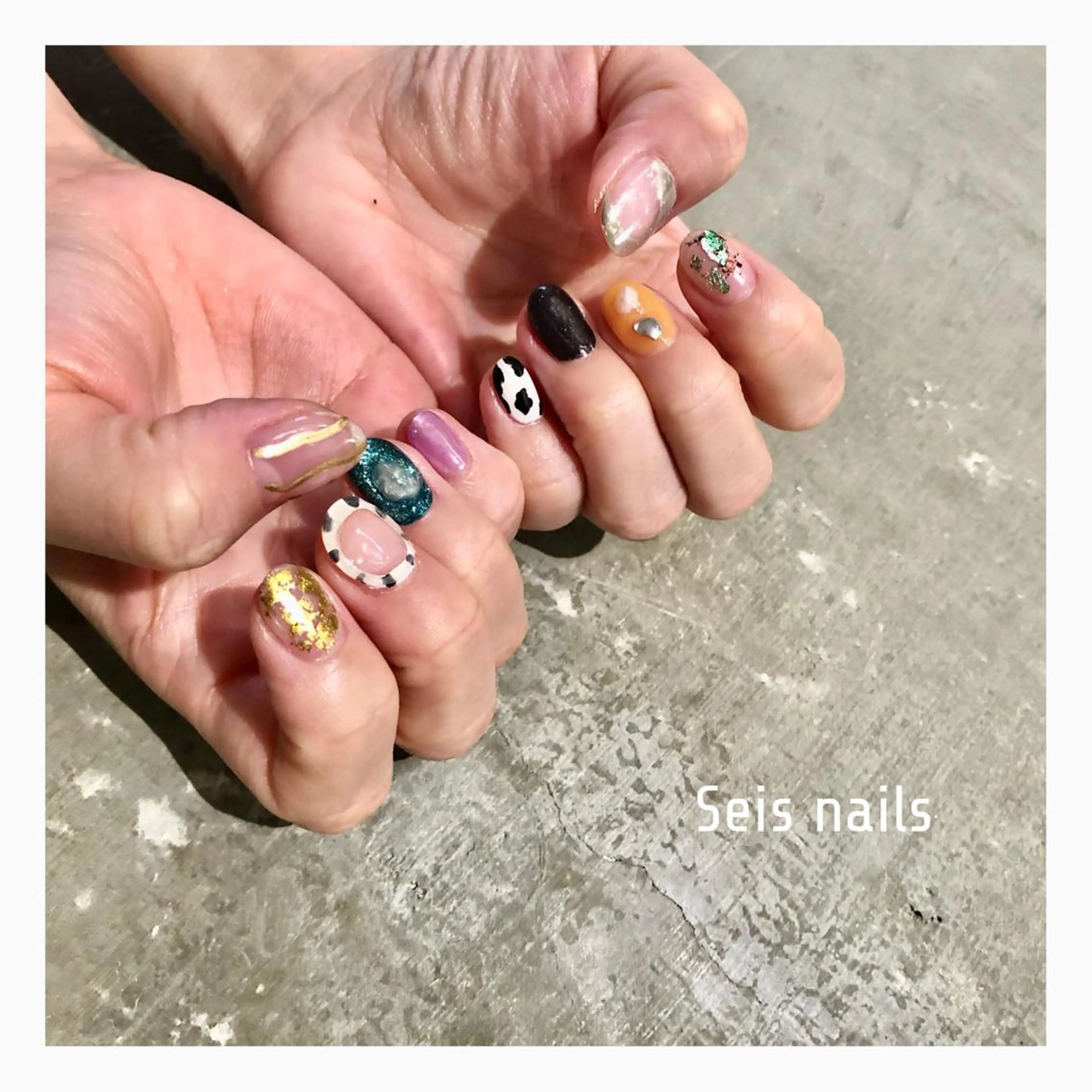 ネイル 成人式 フットネイル Seis Shihoのネイルデザイン