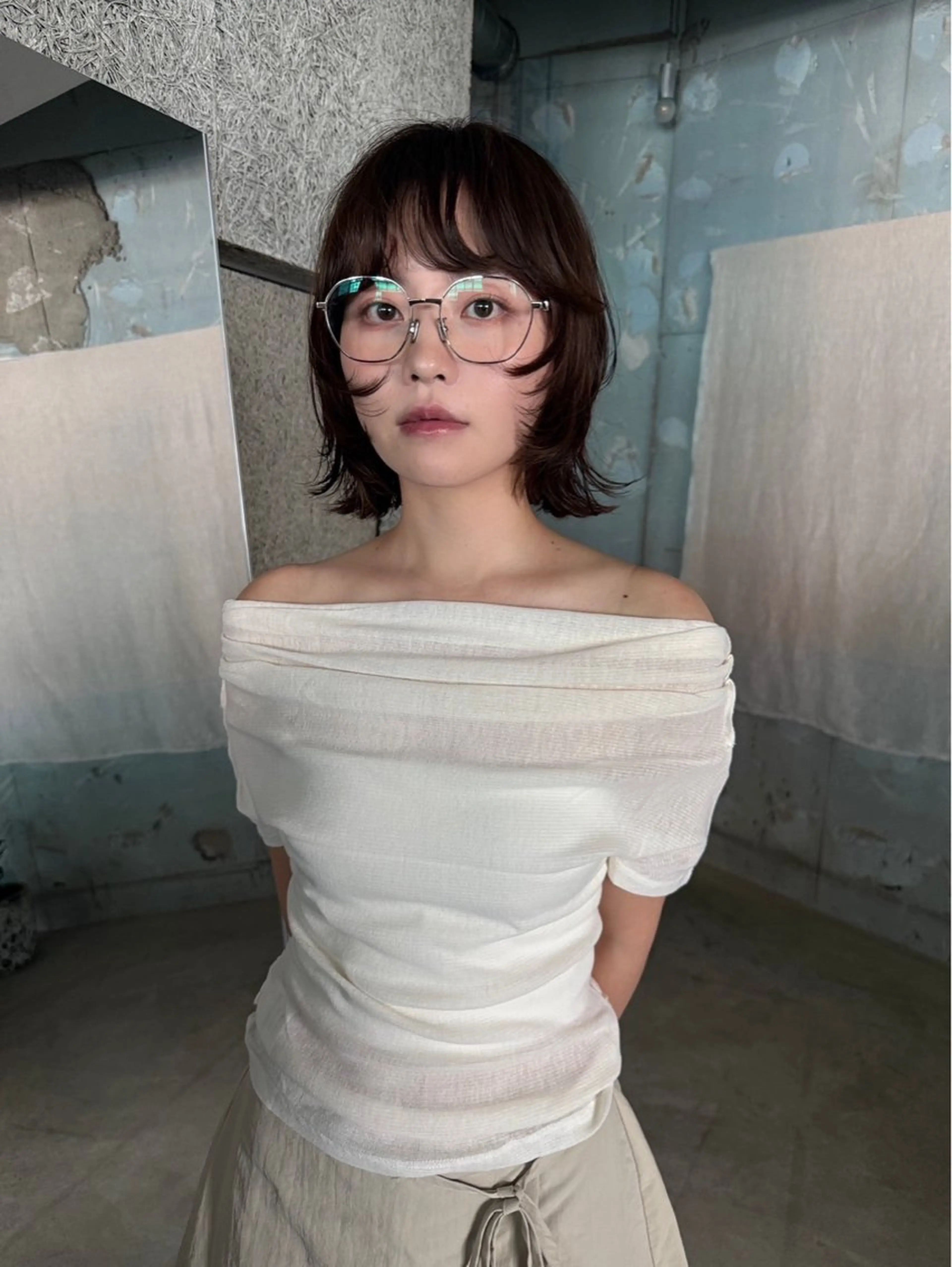 ミディアム カラー ヘアアレンジ ヘアカラー yu  /透明感 カラー/caseyのヘアスタイル