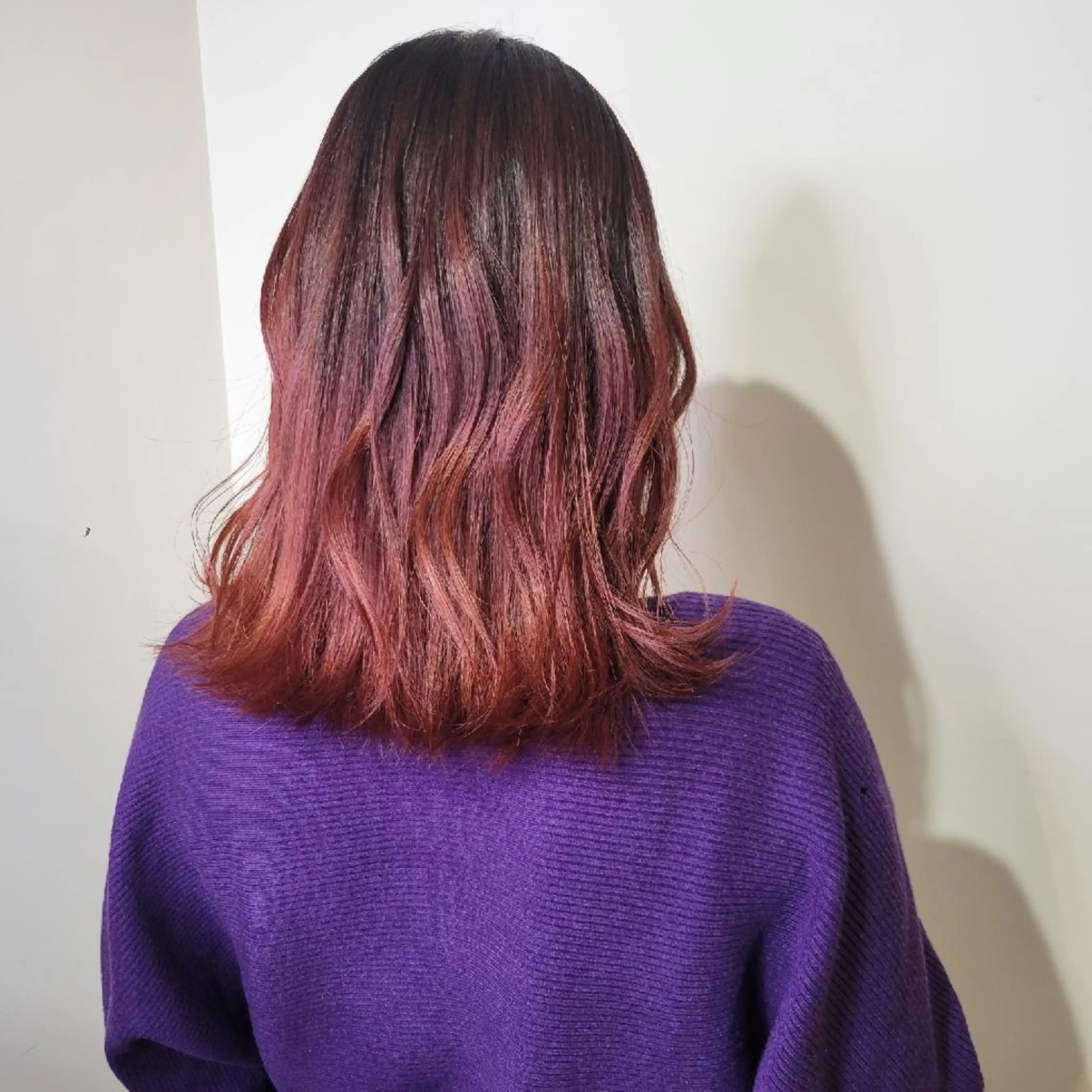 セミロング カット ヘアカラー トリートメント 🇰🇷透明感×ハイ トーン🌟tomoのヘアスタイル