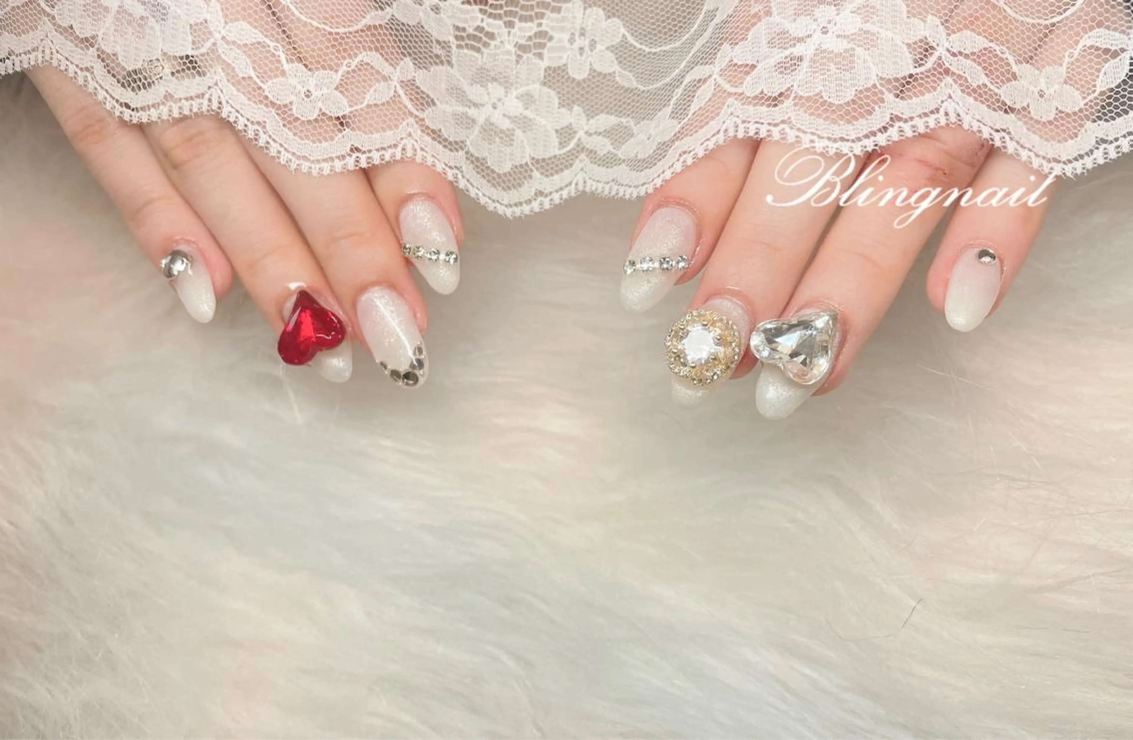 ネイル 23時まで❤︎韓国、 ワンホンネイルのネイルデザイン