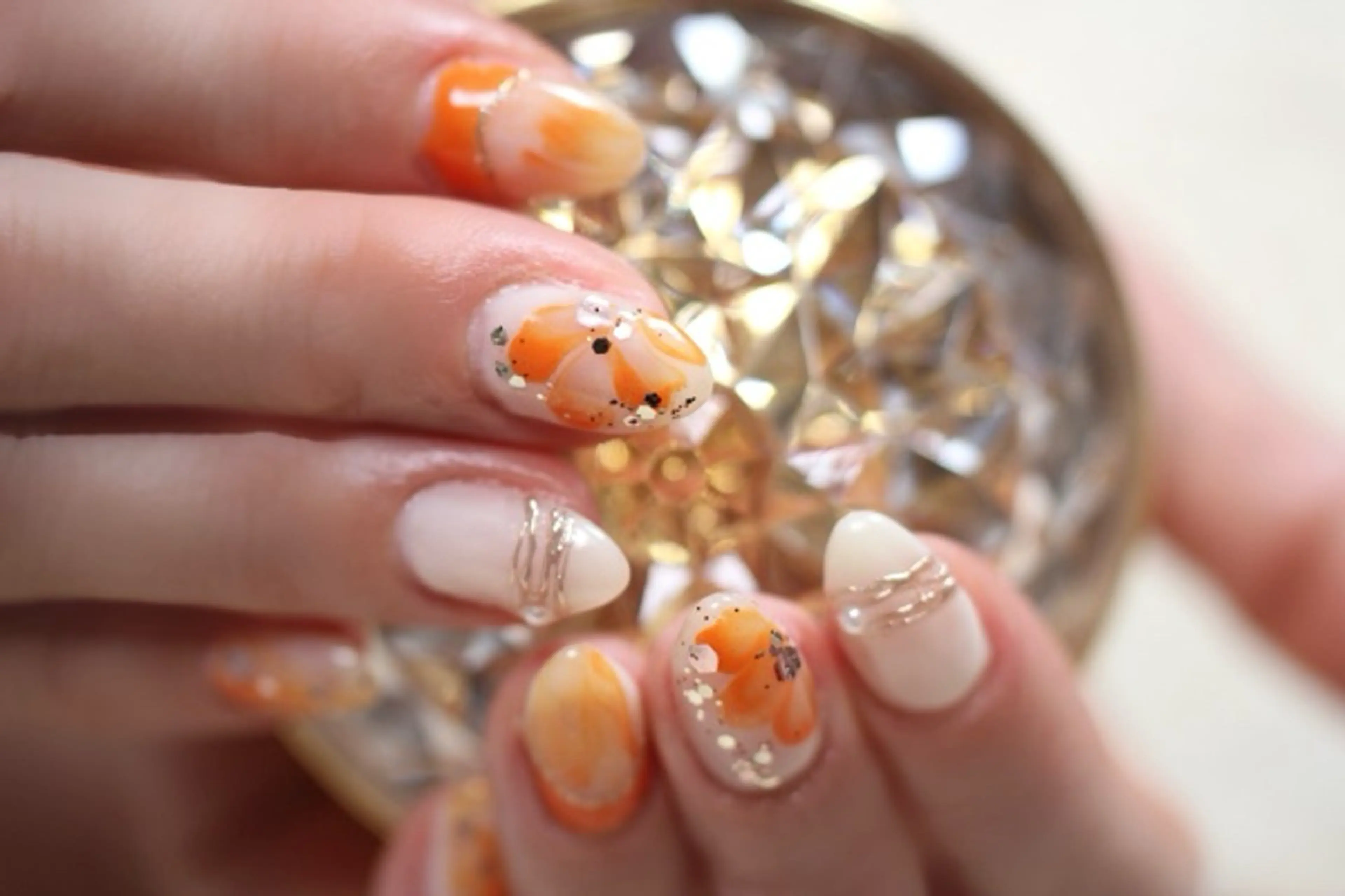 ネイル アートネイル フラワーネイル ジェルネイル 大理石ネイル(マーブル) ニュアンスネイル ママリンド　志村坂上店所属・しみ えんのネイルデザイン