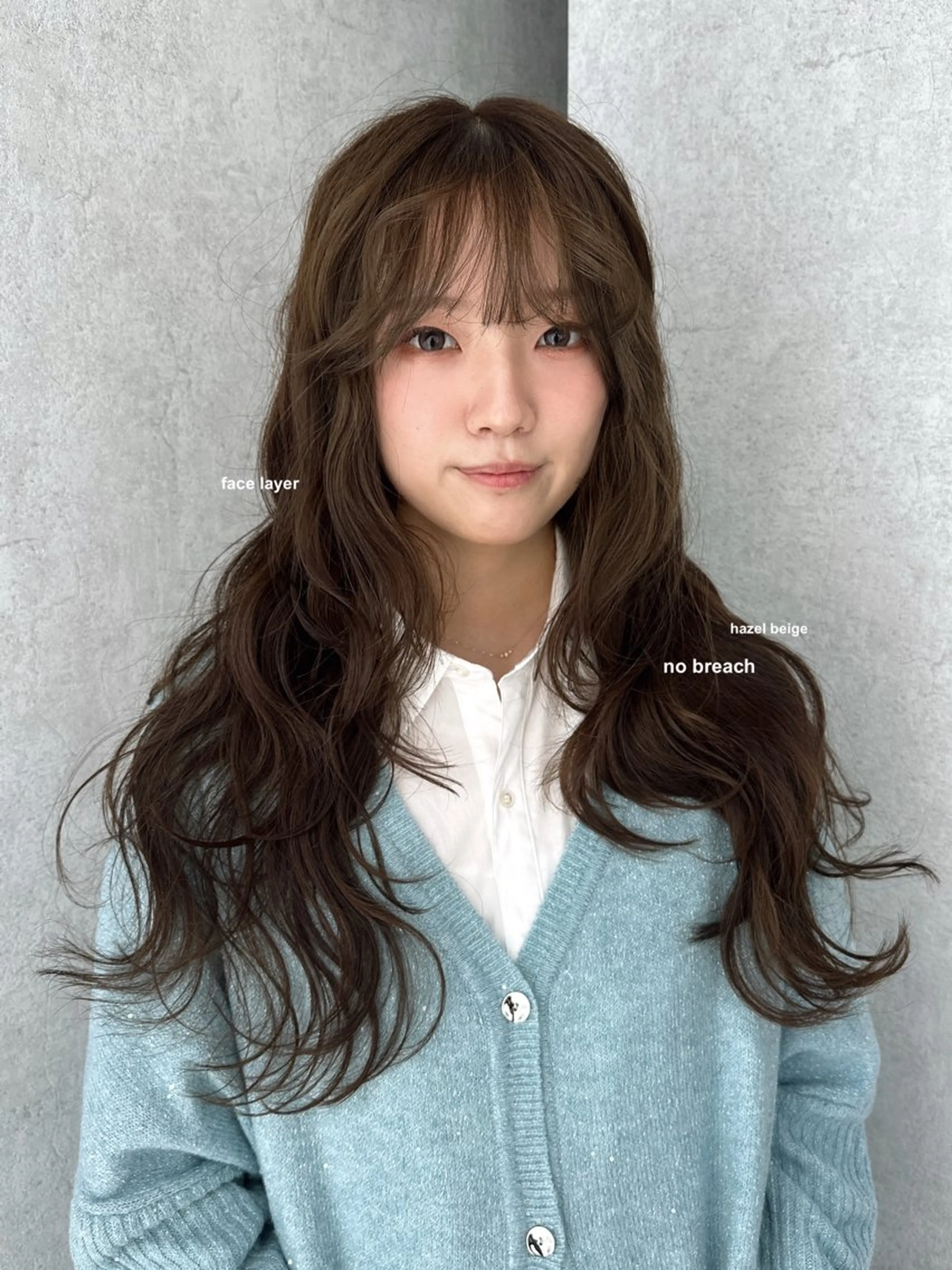 ロング カラー カット ヘアカラー トリートメント v-lab studio所属・韓国レイヤーカット/ 艶カラー/ noaのヘアスタイル