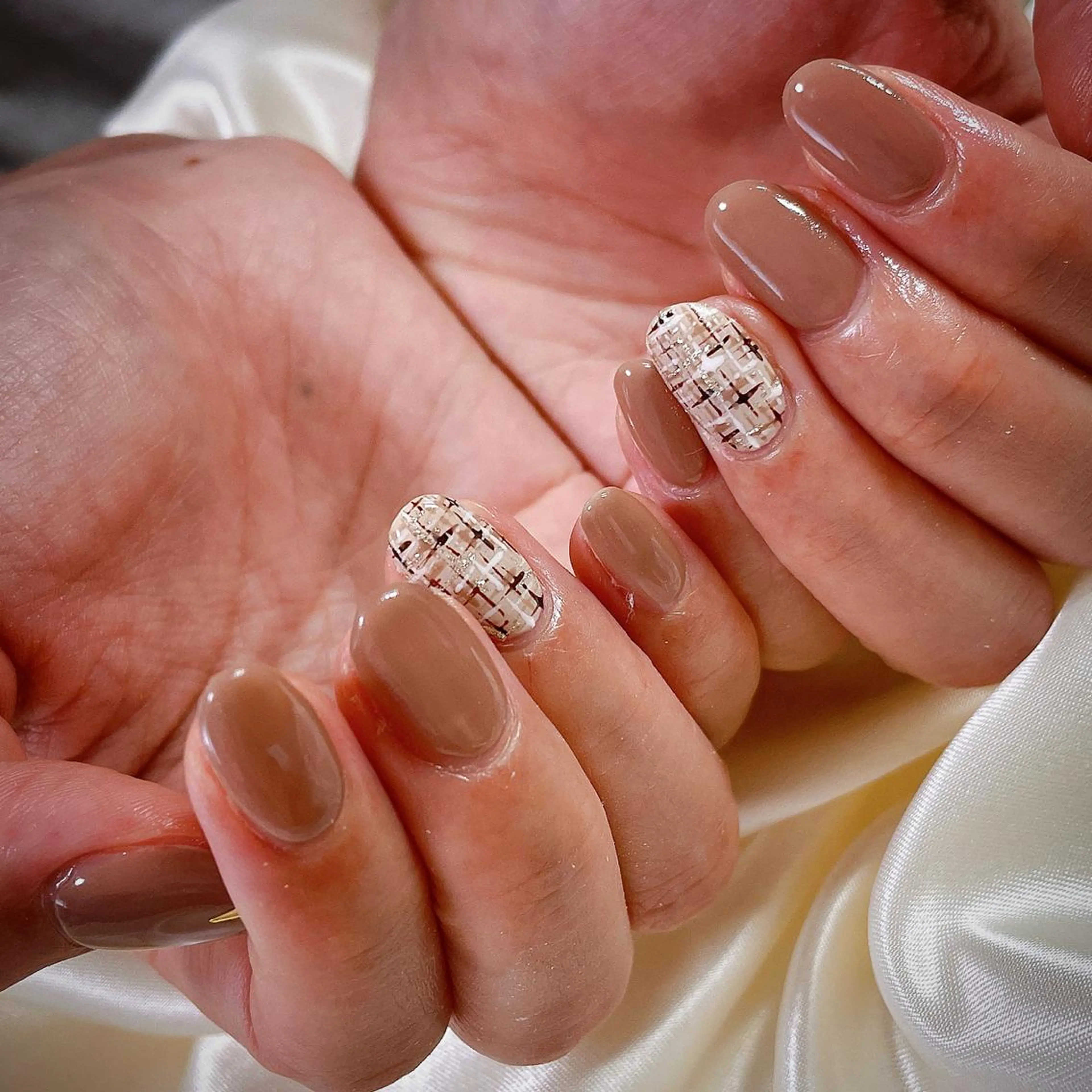 ネイル ツイードネイル kikinail 溝の口のネイルデザイン