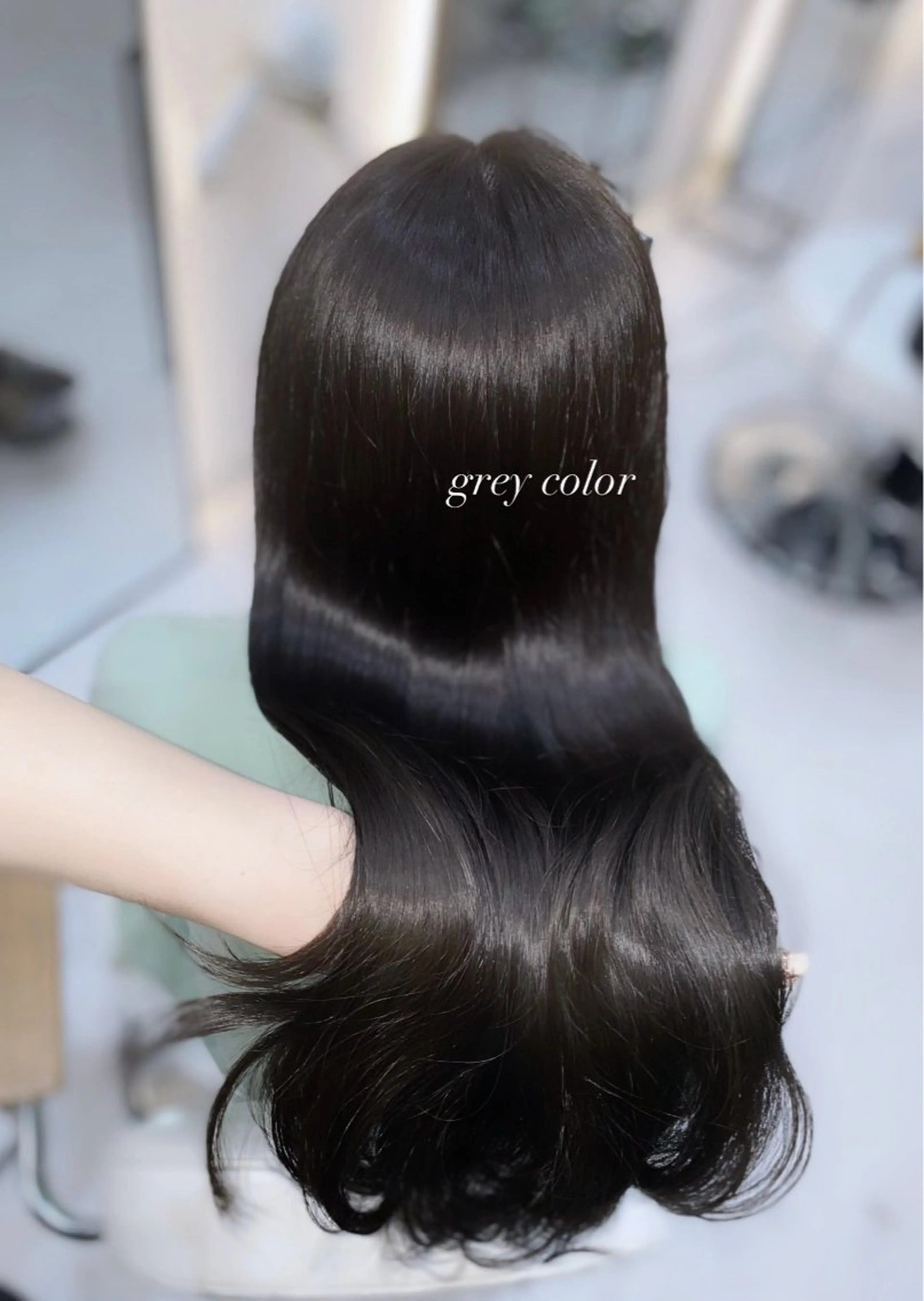 ロング カラー 透明感カラー グレージュ トリートメント カット ヘアカラー トリートメント 艶髪・透明感カラー・ 韓国ヘア・Yuriのヘアスタイル