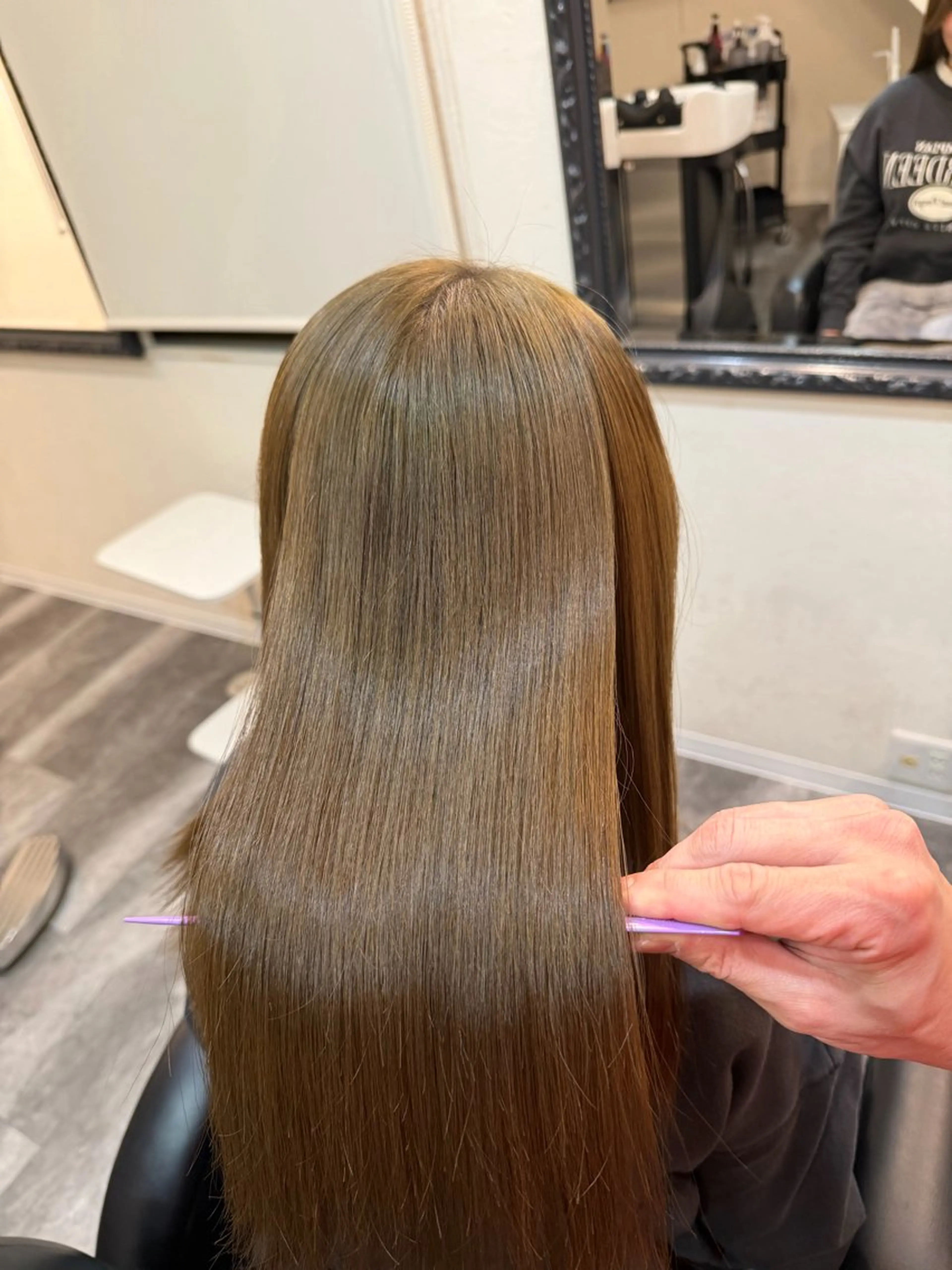 ロング カラー ベージュカラー オリーブベージュ ブリーチ/髪質改善/ メンズ/ KOKIのヘアスタイル