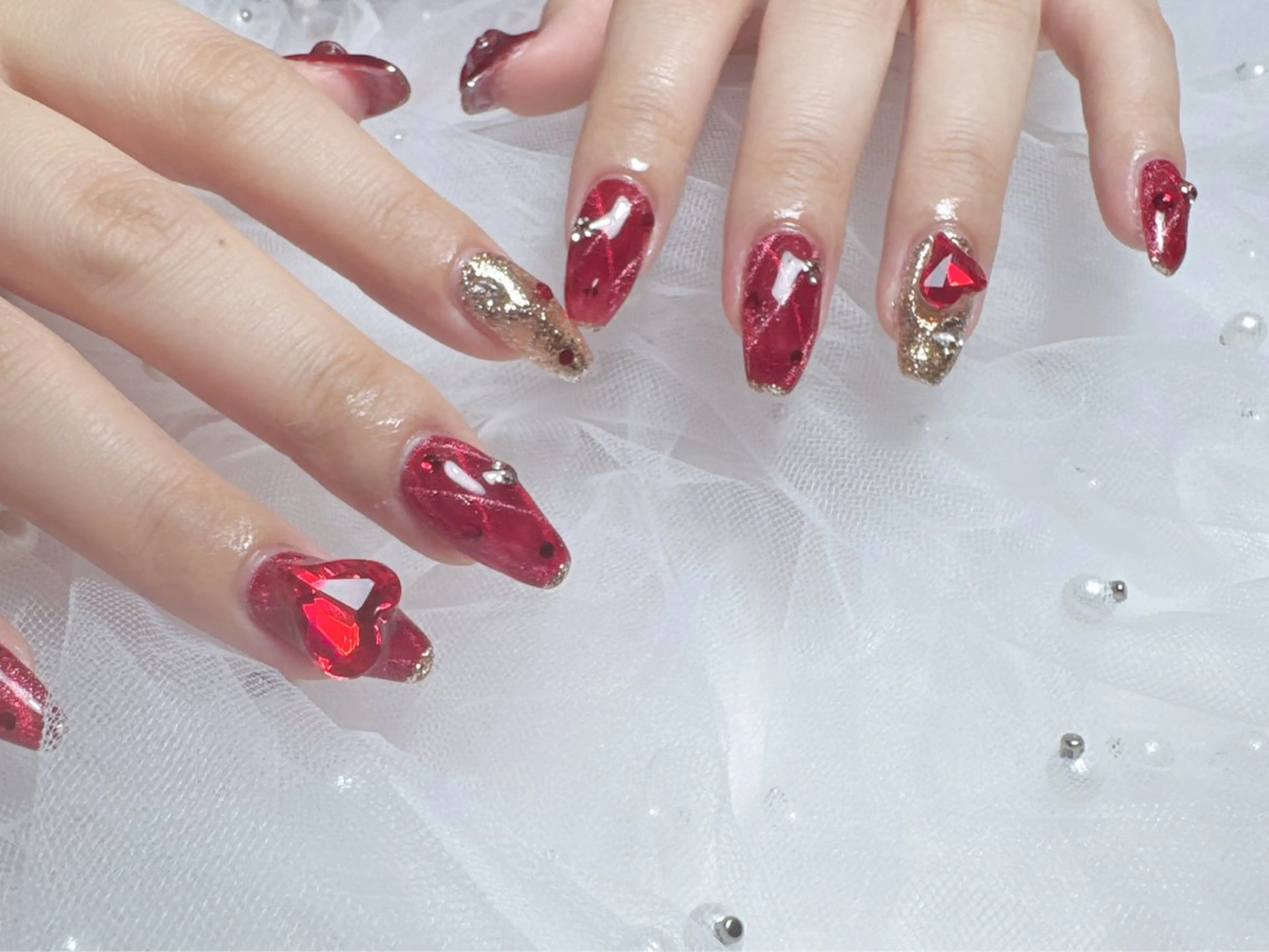 セミロング ビューティーフル Aのネイルデザイン