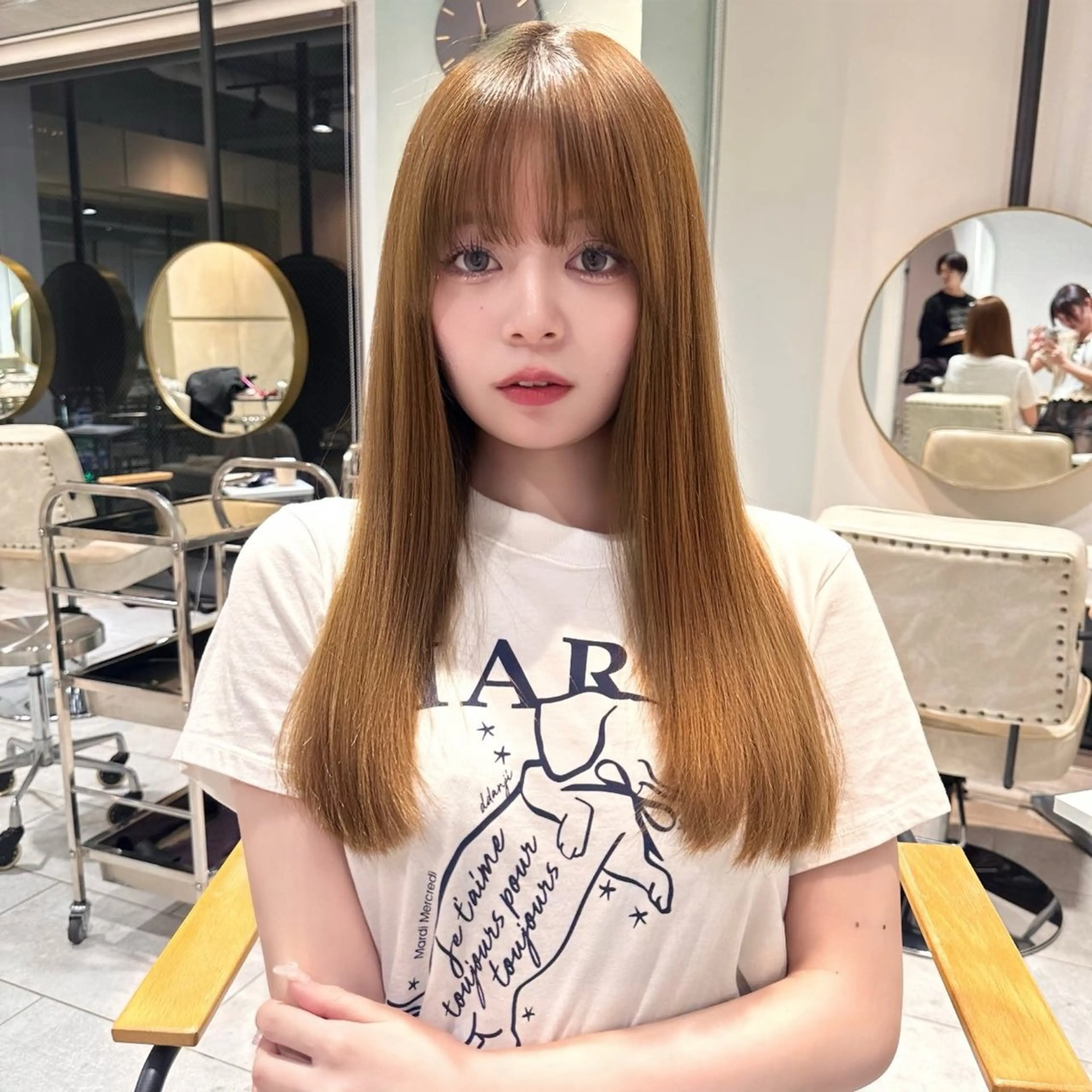 ロング カラー パーマ ヘアアレンジ 縮毛矯正 SALOWIN所属・ブリーチ 縮毛矯正/ 艶髪/COCONAのヘアスタイル