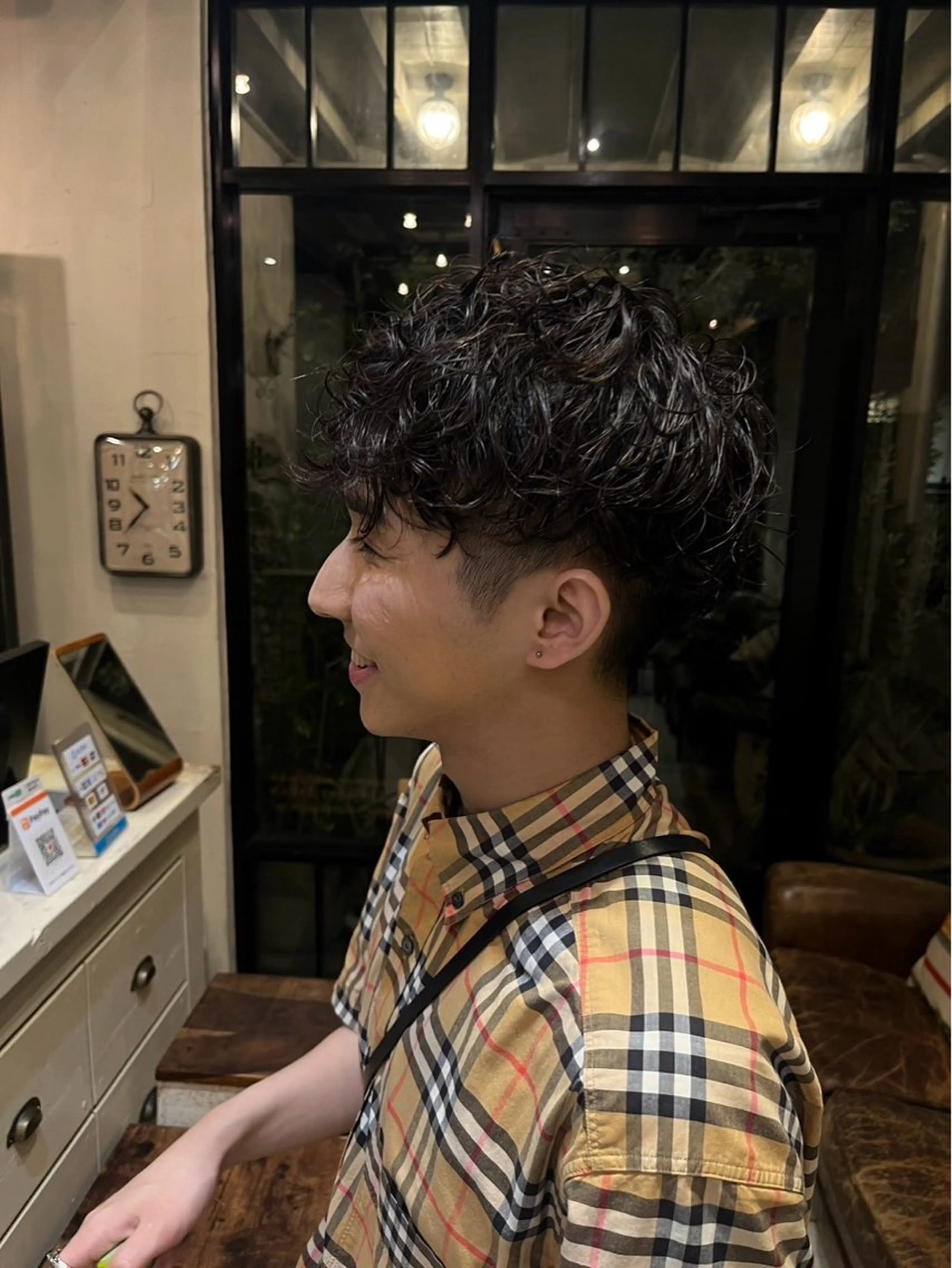 パーマ メンズ カット パーマ 赤木蓮/メンズ特化 パーマ/ハイトーンのヘアスタイル