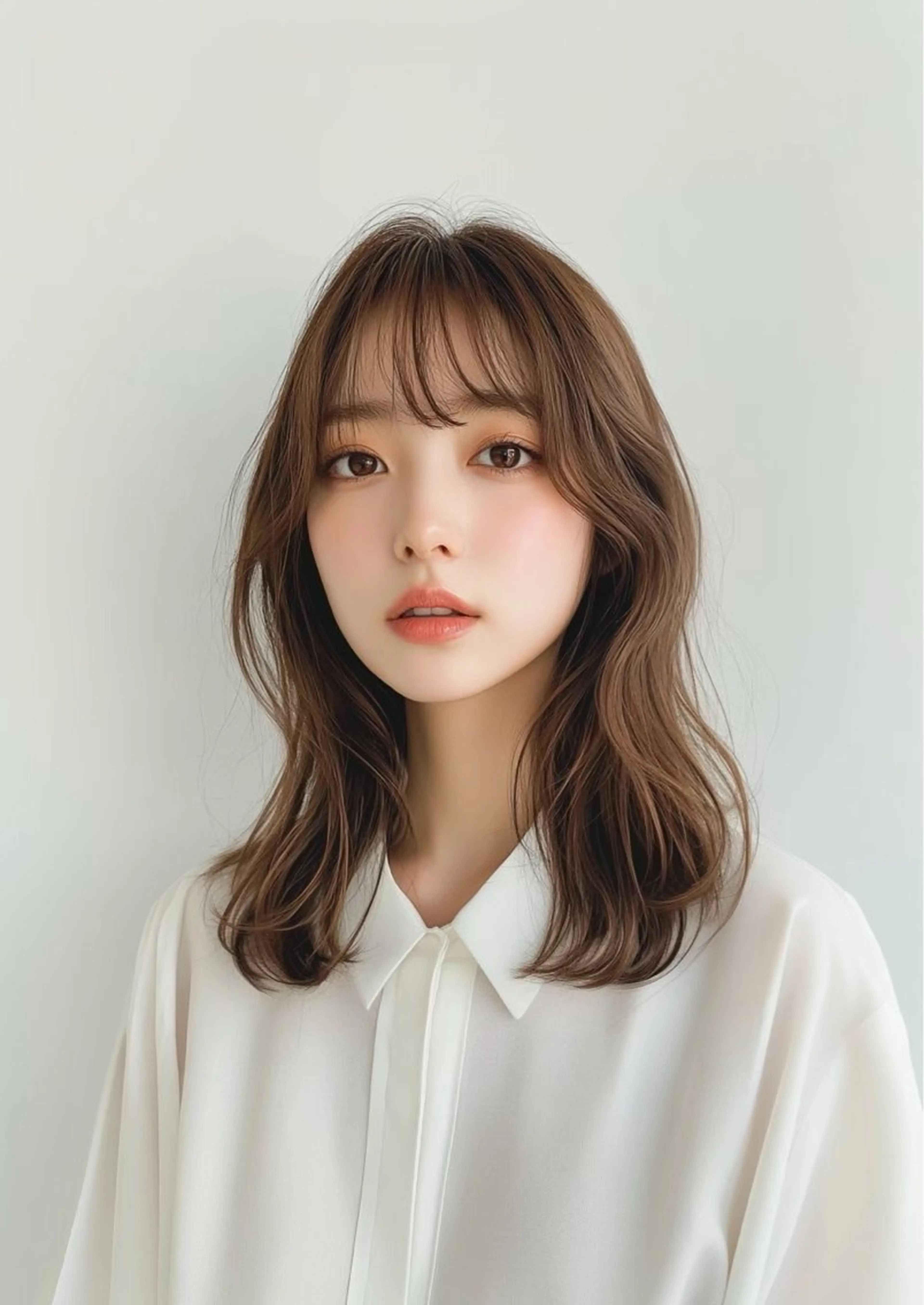 ミディアム カット ヘアカラー トリートメント VLOW nex the salon所属・韓国風/髪質改善/ ナガヤアキラのヘアスタイル