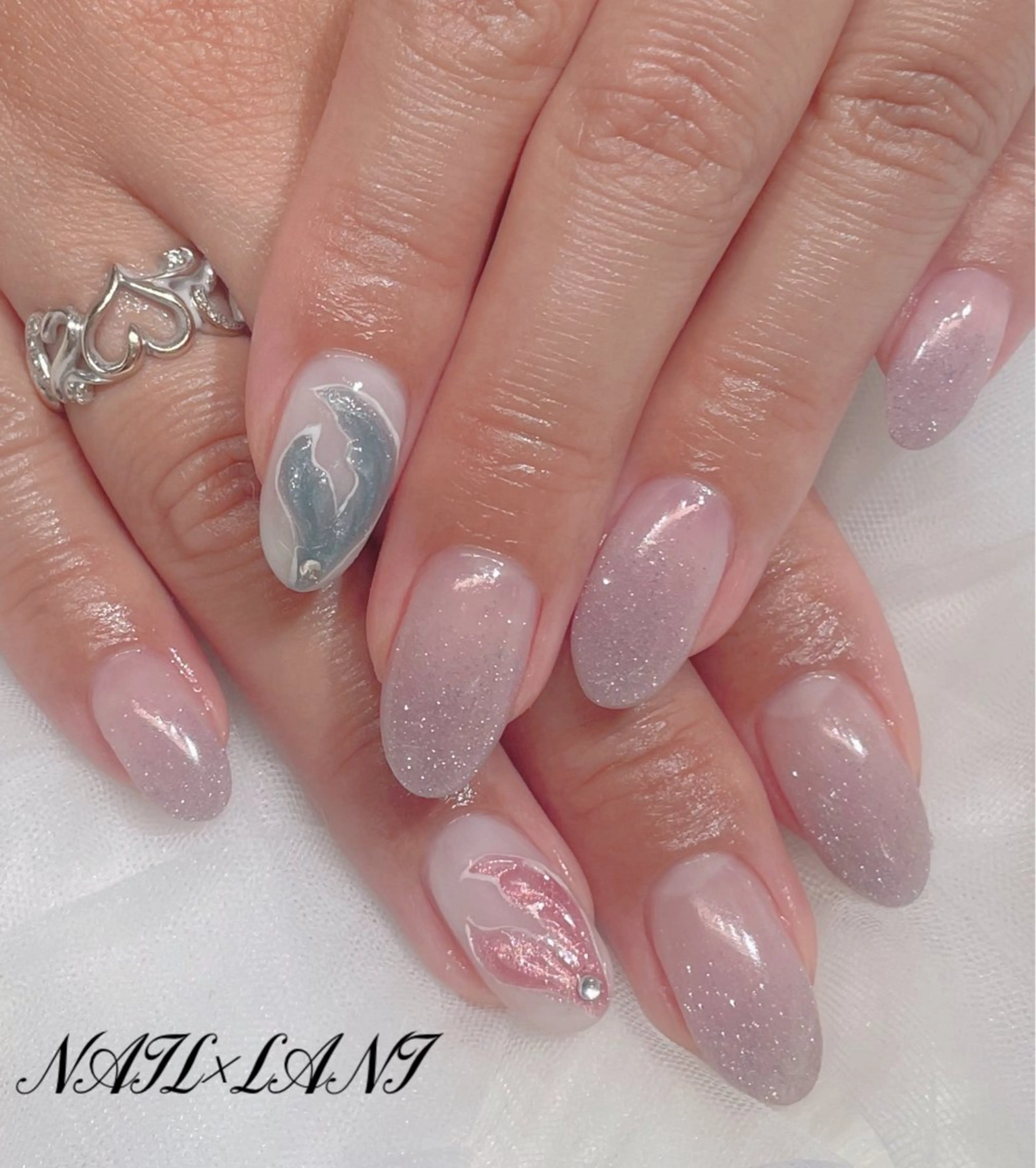 ネイル フットネイル ジェルネイル マグネットネイル パラジェル 一之瀬 柚季のネイルデザイン