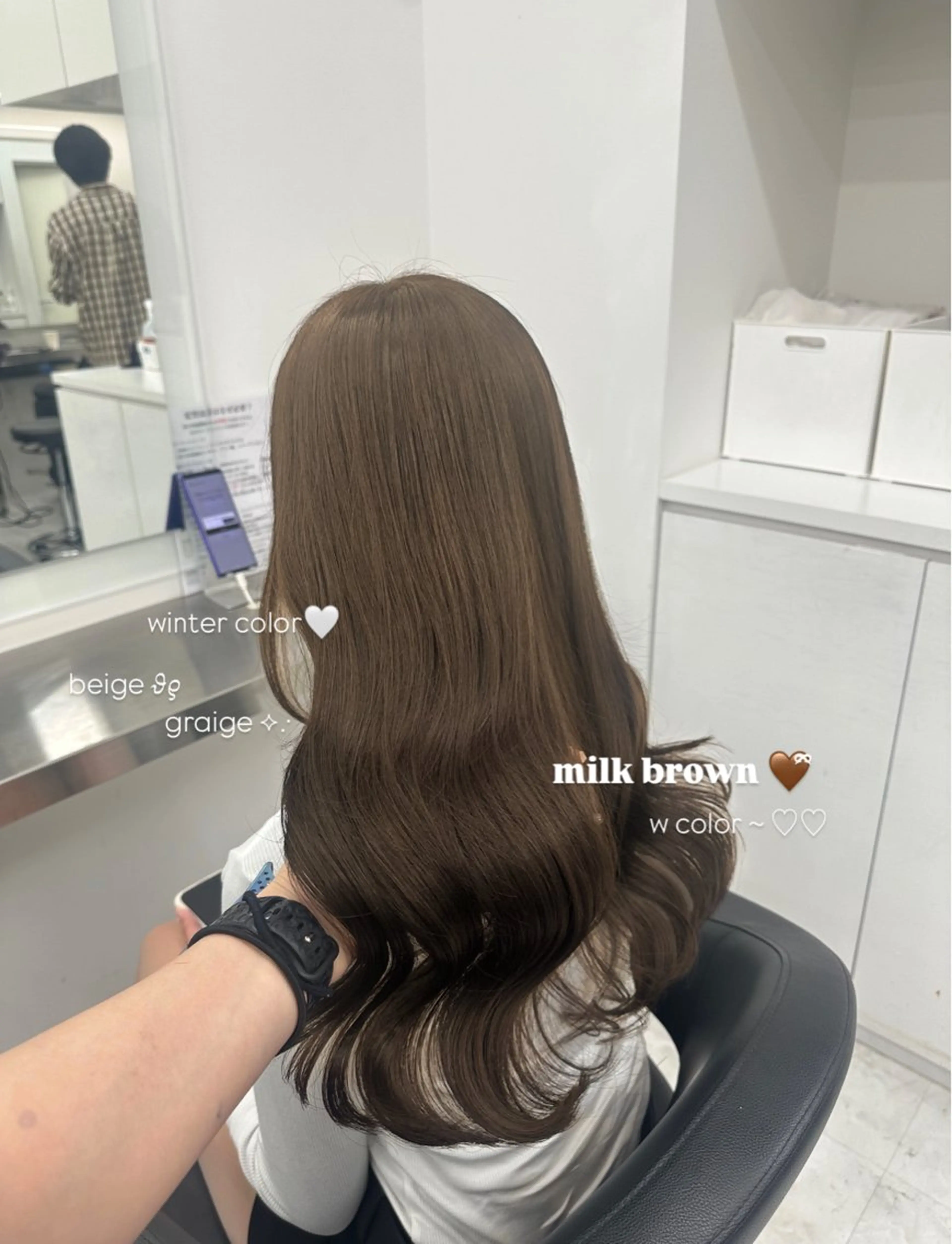 カラー カット ヘアカラー 透ける透明感カラー 🤍anju🎀のヘアスタイル