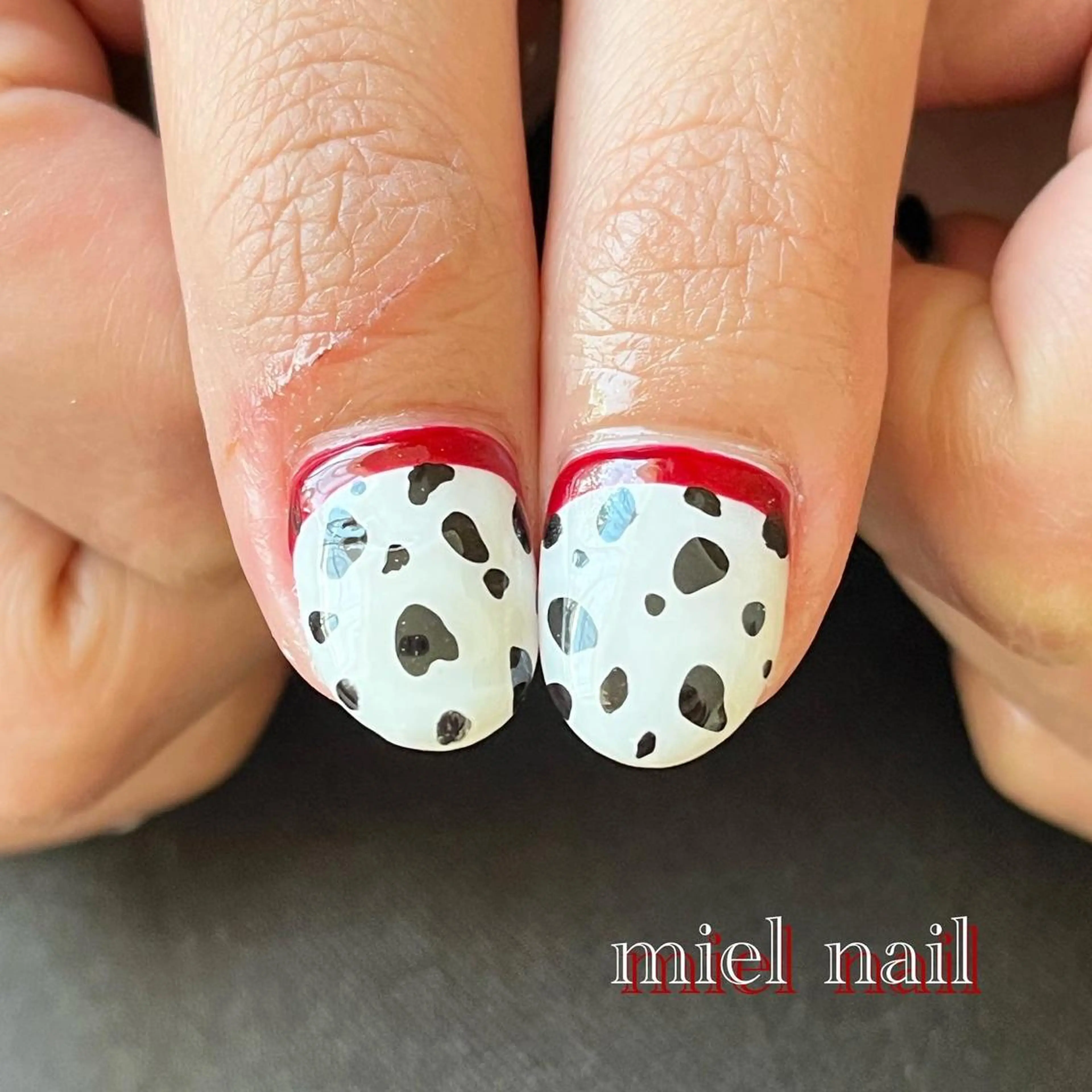 ネイル 持ち込み 赤色 ハンドネイル miel nailのネイルデザイン