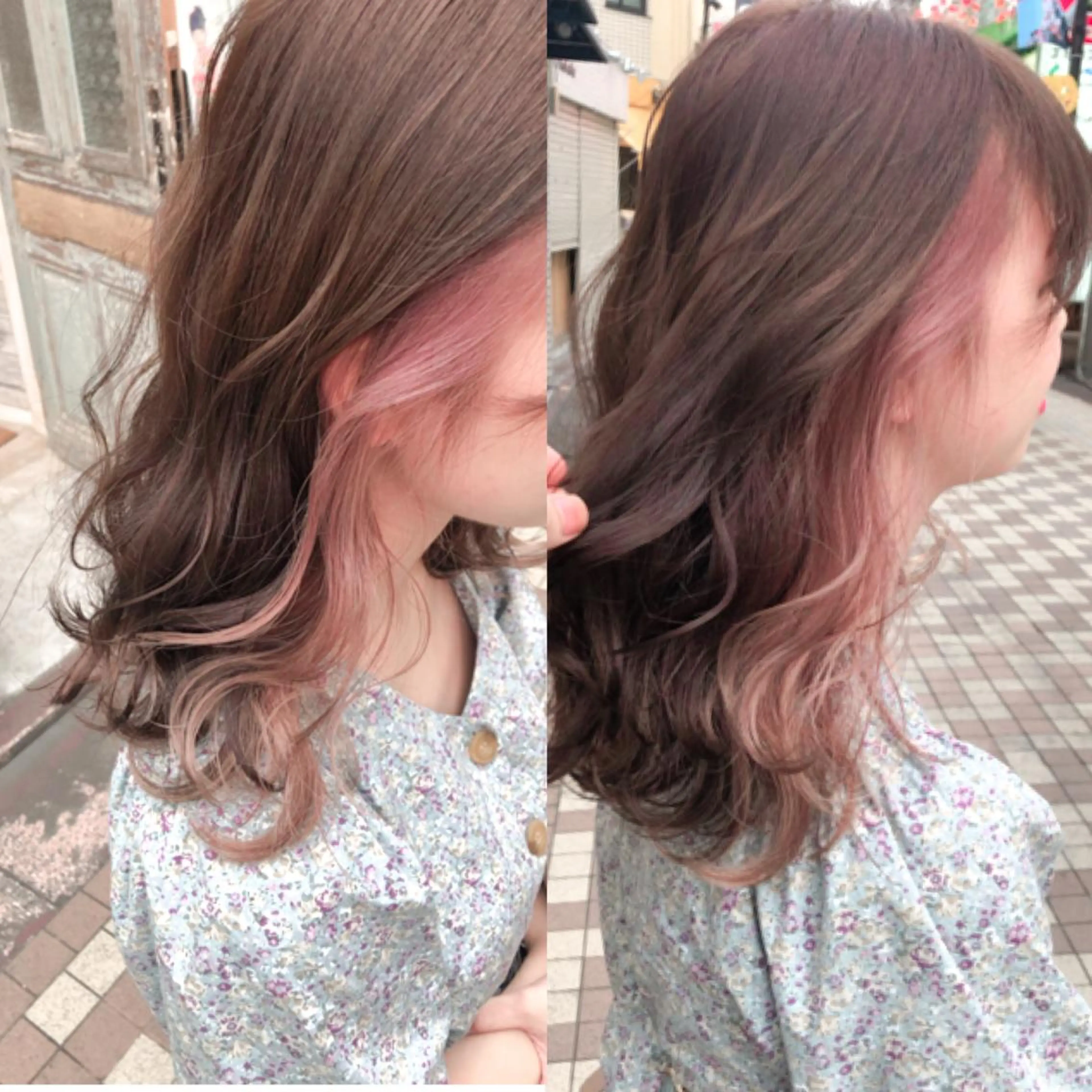 ミディアム カラー イヤリングカラー XYZ新宿所属・⭐️DAIKI⭐️ ハイトーン/髪質改善のヘアスタイル