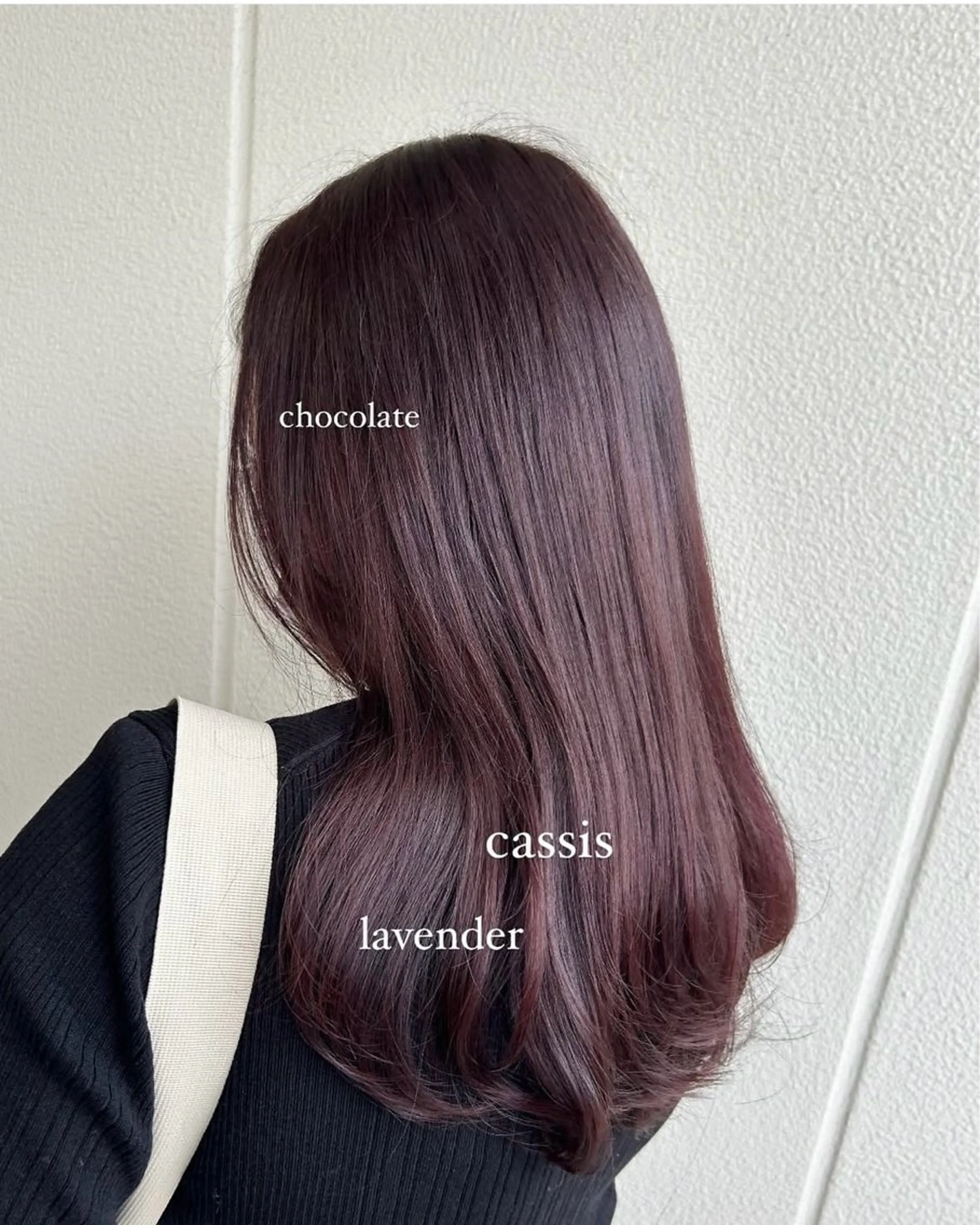 セミロング カラー カシス ラベンダーカラー 《暖色/韓国hair 》🇰🇷桑原ユキネのヘアスタイル