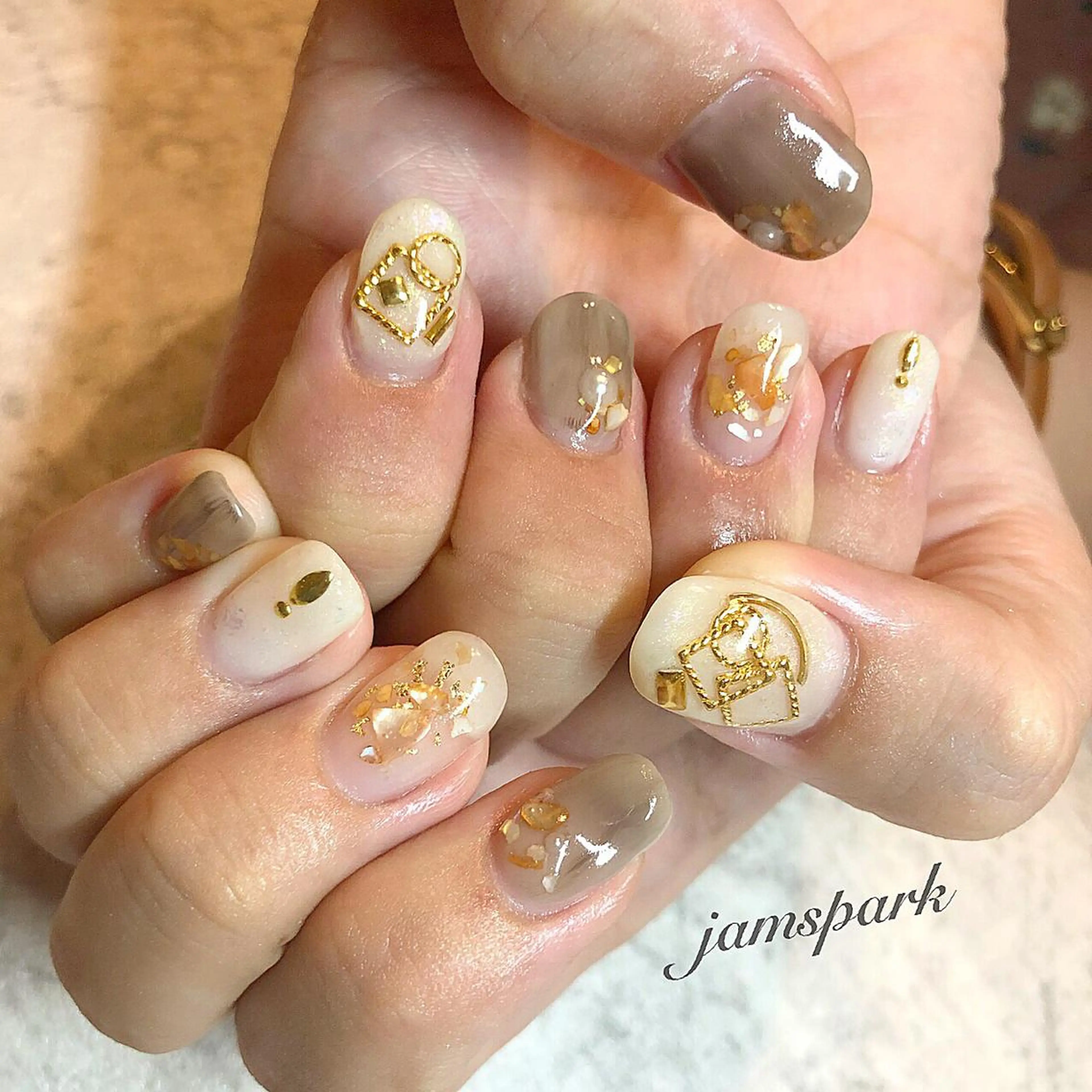 ネイル ジェルネイル ニュアンスネイル ハンドネイル jamspark ✨のネイルデザイン