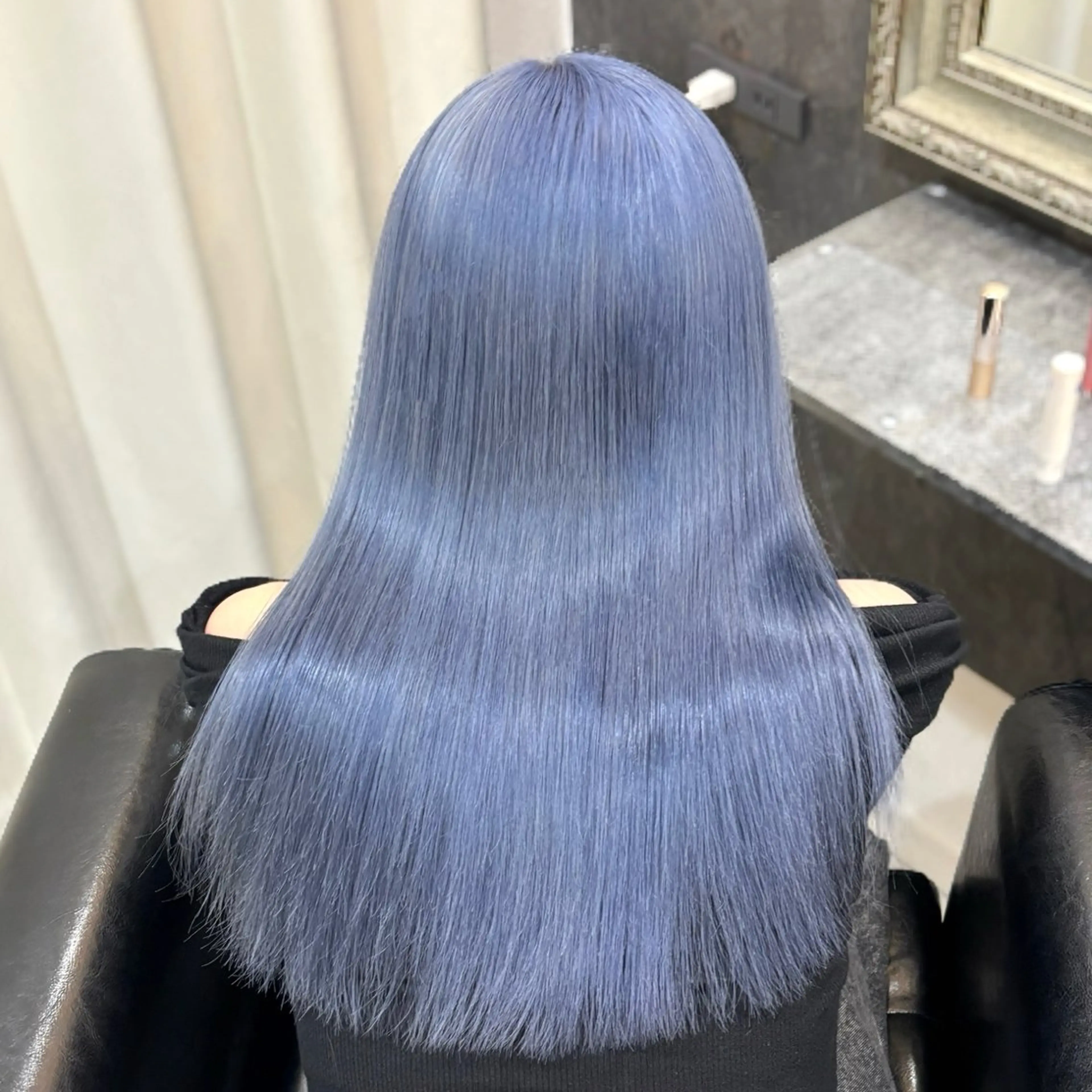 ロング カラー ブルーカラー カット ヘアカラー トリートメント ハイトーン/ウルフ/ レイヤー/Asukaのヘアスタイル