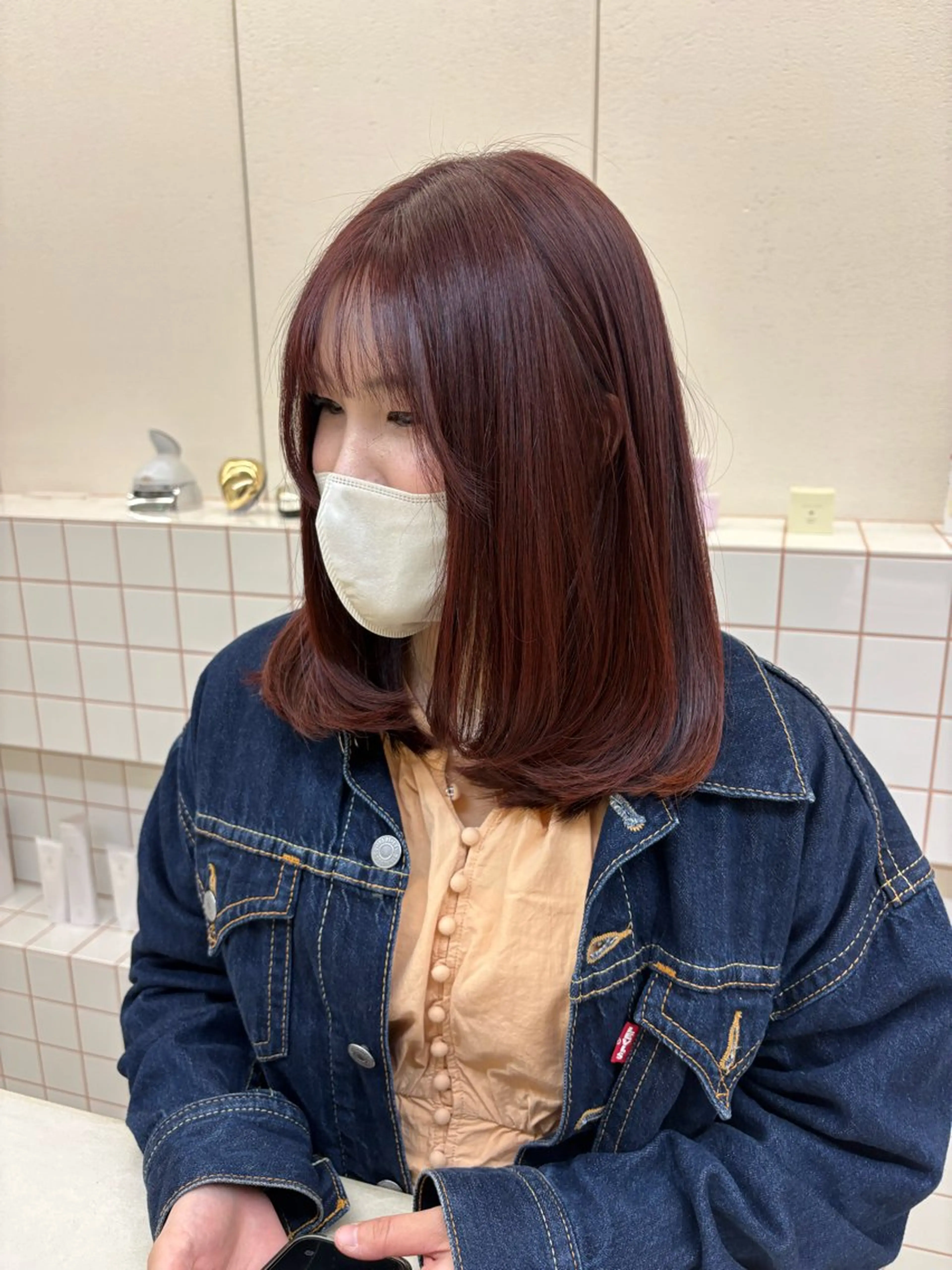 ミディアム カラー カット ヘアカラー トリートメント NIKO/名古屋/ 伏見/花屋併設のヘアスタイル